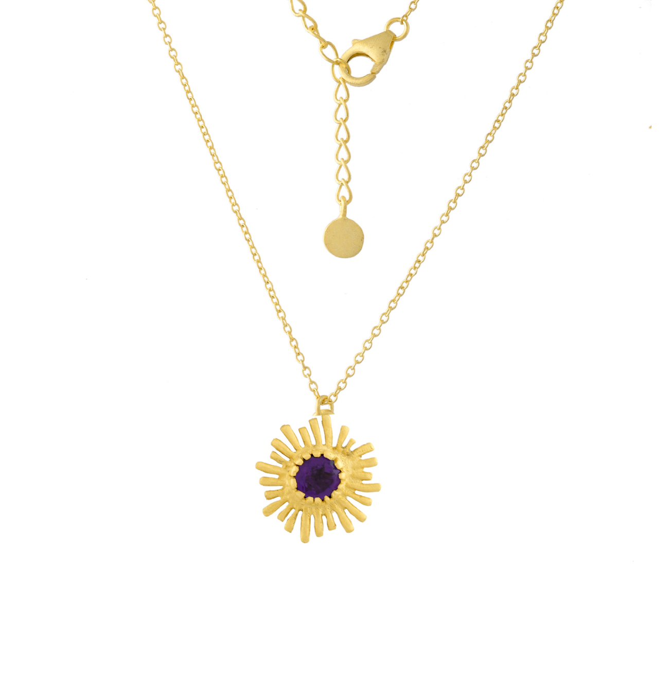 sunbeam necklace in gold