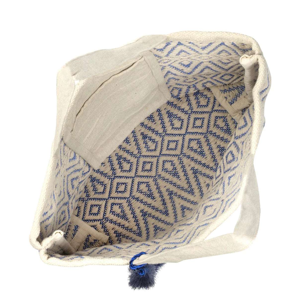 Mykonos Metallic Blue Tote Bag