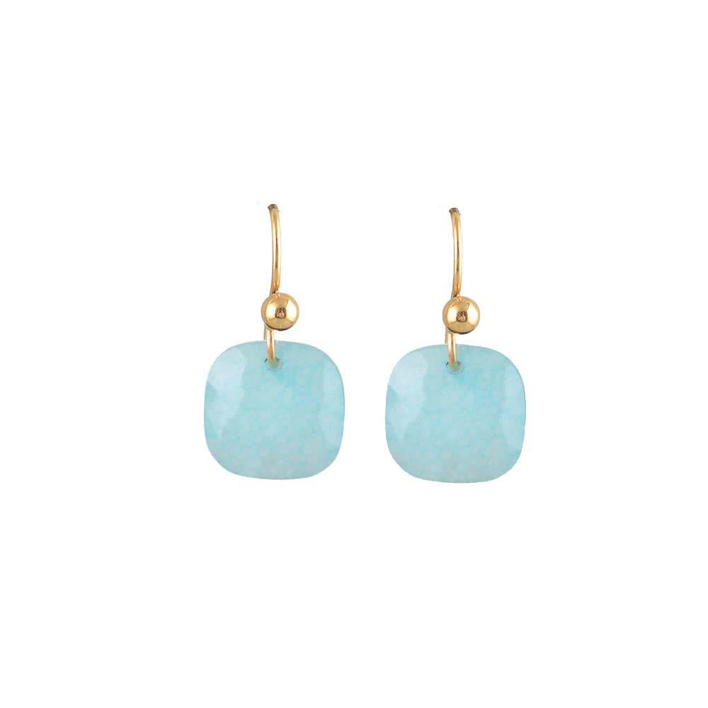 Faceted Natural Stone Earrings