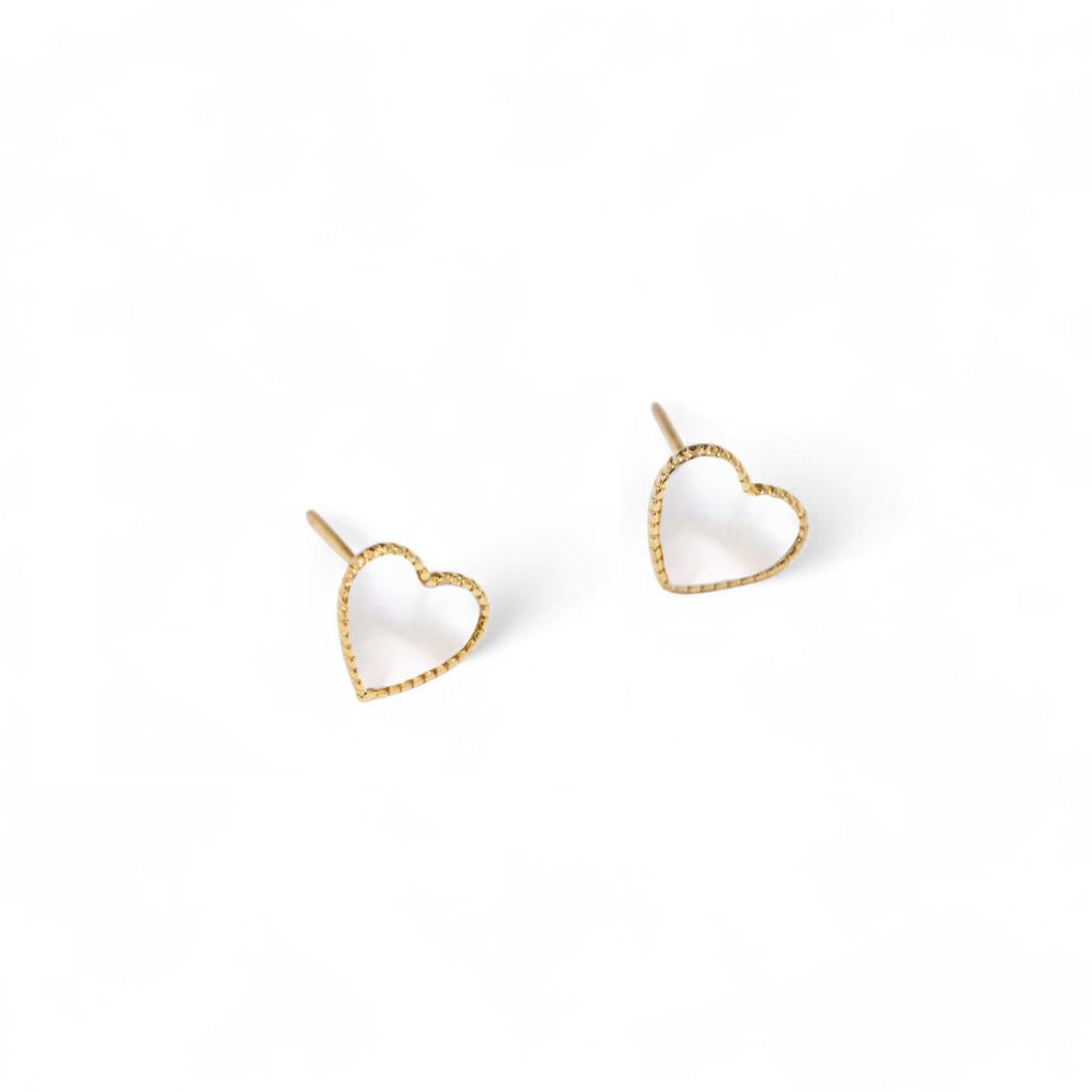 Mother of pearl heart earrings