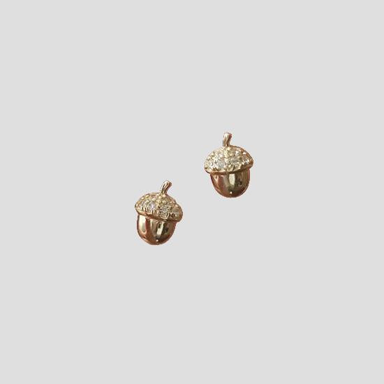 Acorn Stud Earring - Gold