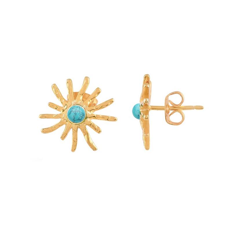 Sunburst Earring in Gold