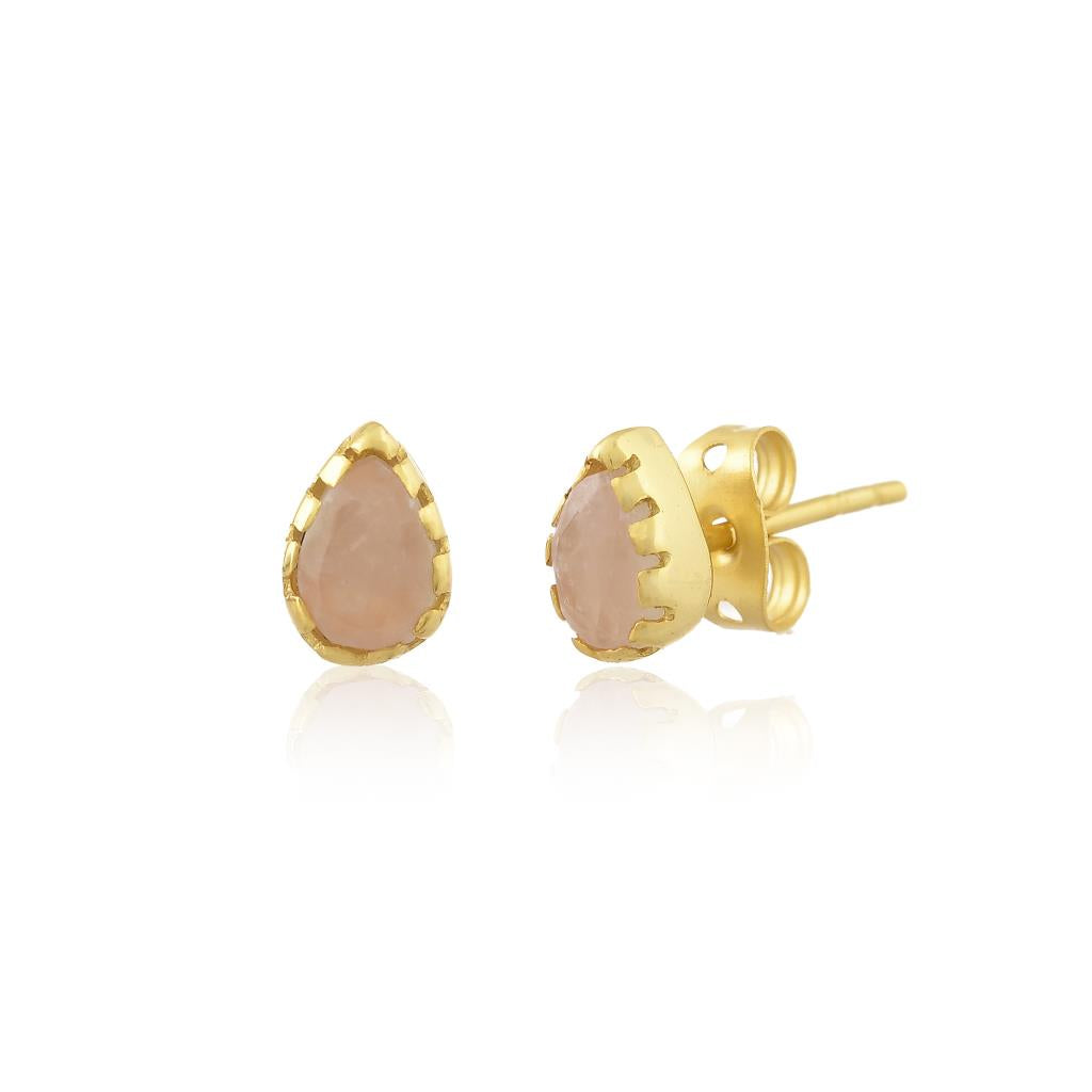 Chubby teardrop earring in gold