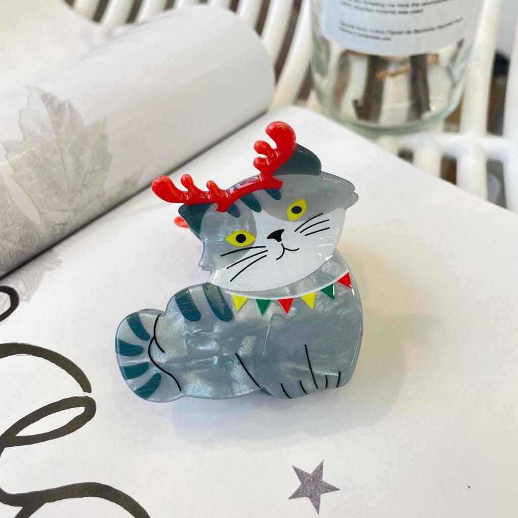 Christmas party cat claw clip