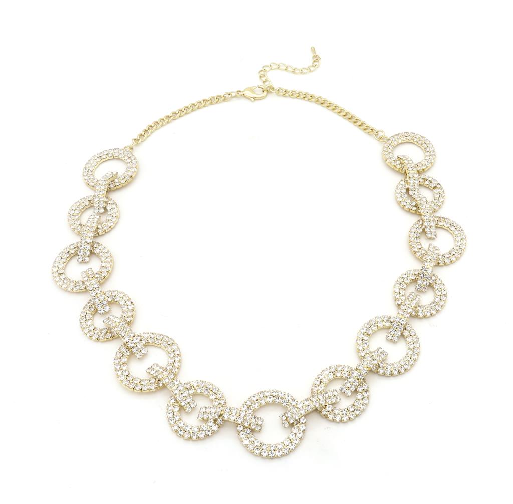 Crystal circles necklace