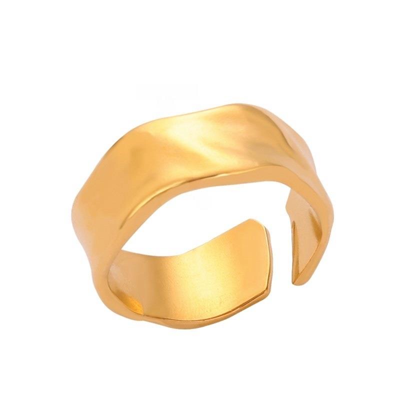 Misshape C-shaped Curve Ring - Gold