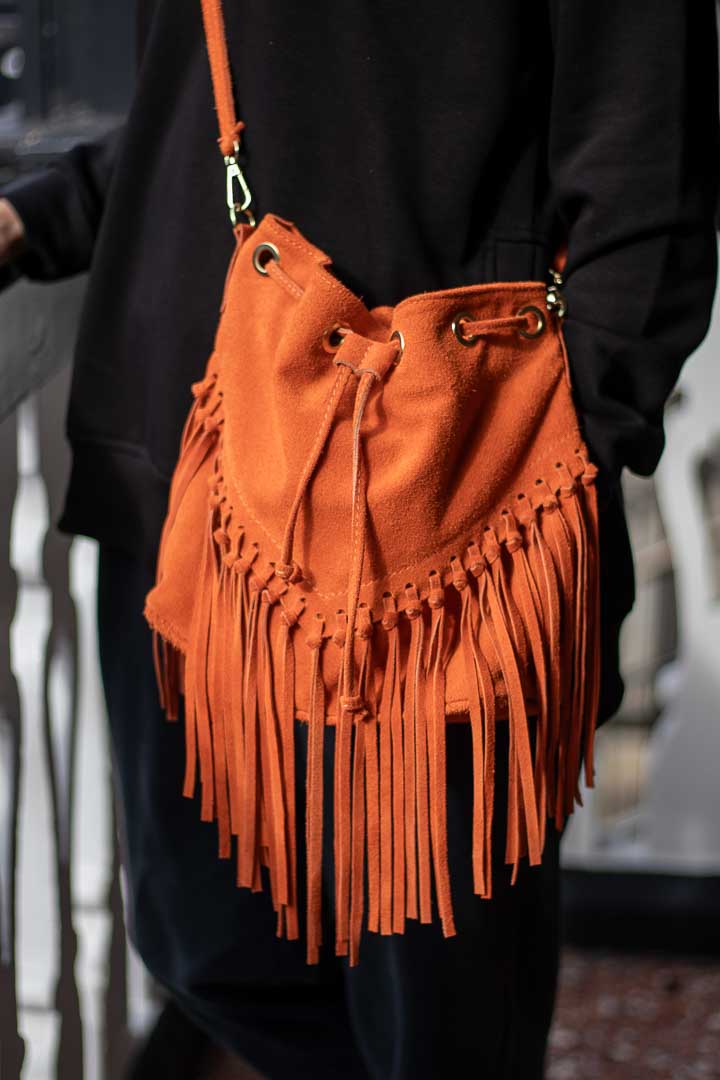 Suede Tassel Bag