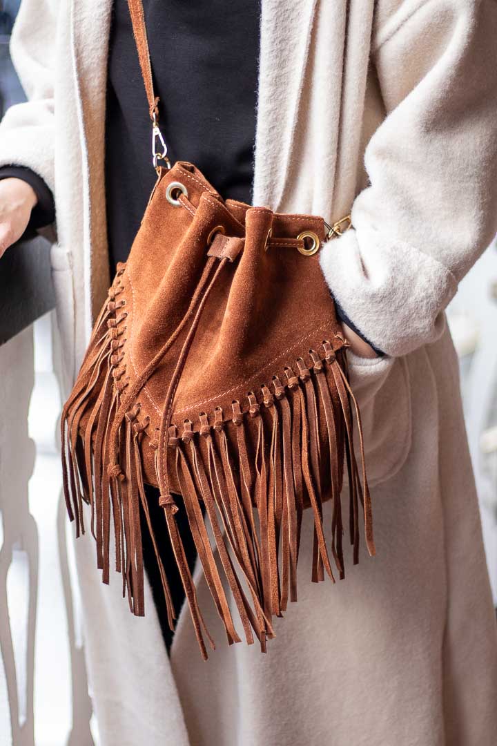 Suede Tassel Bag