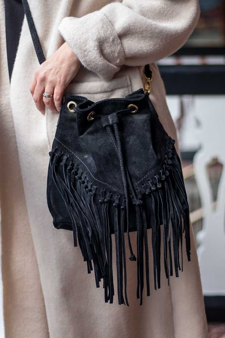 Suede Tassel Bag