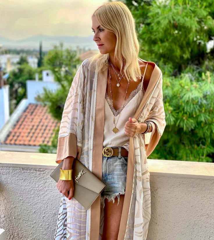 Ashiana Santorini Long Gold Necklace