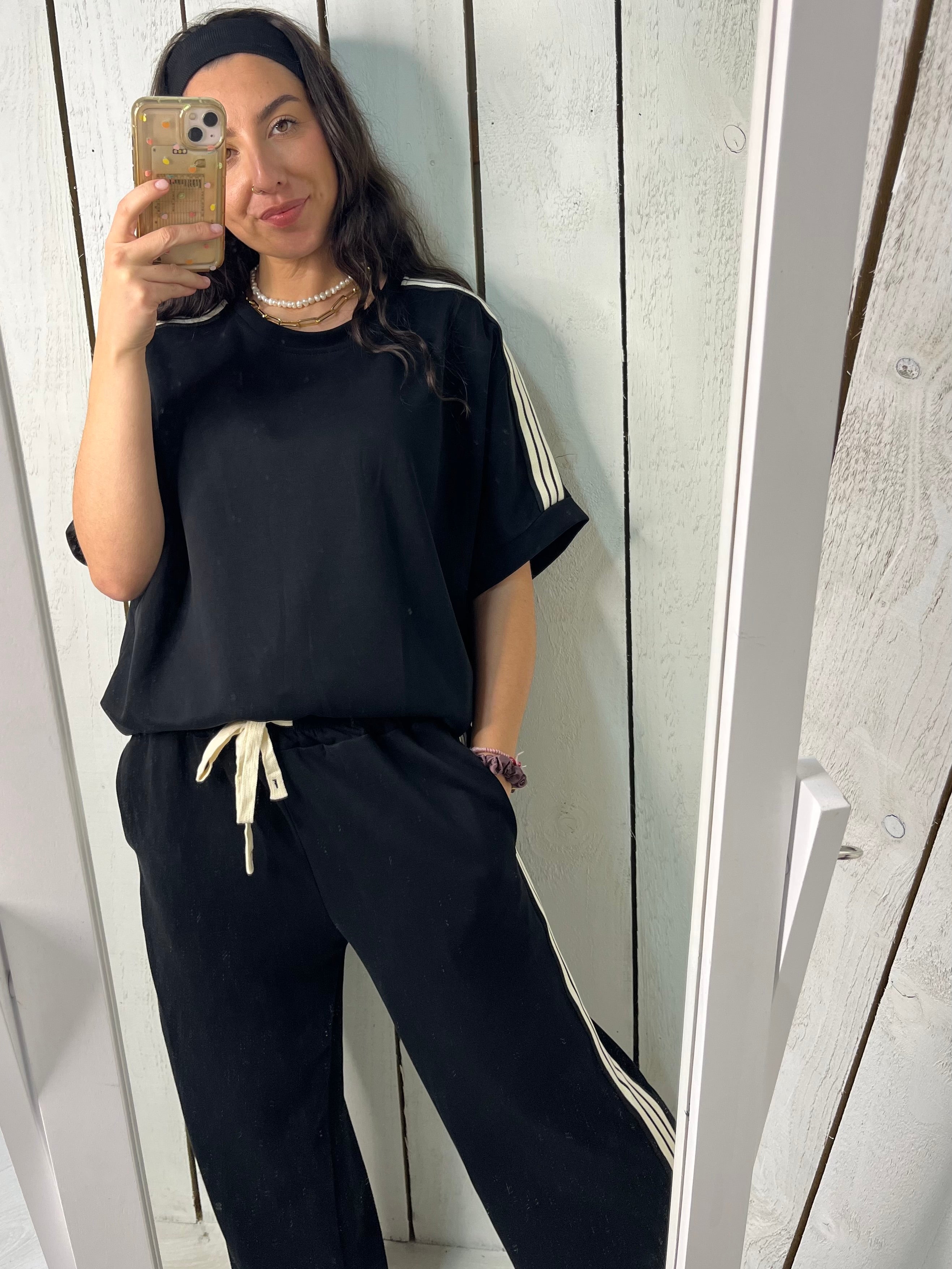 Hazel Side Stripe Top