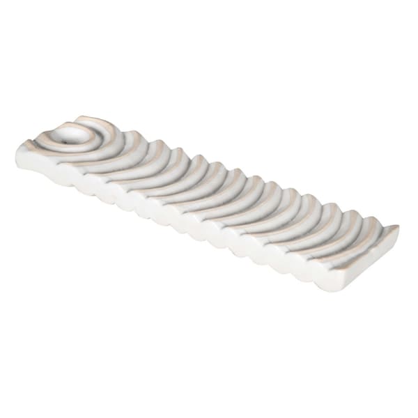 Cream Ripple Insence Holder