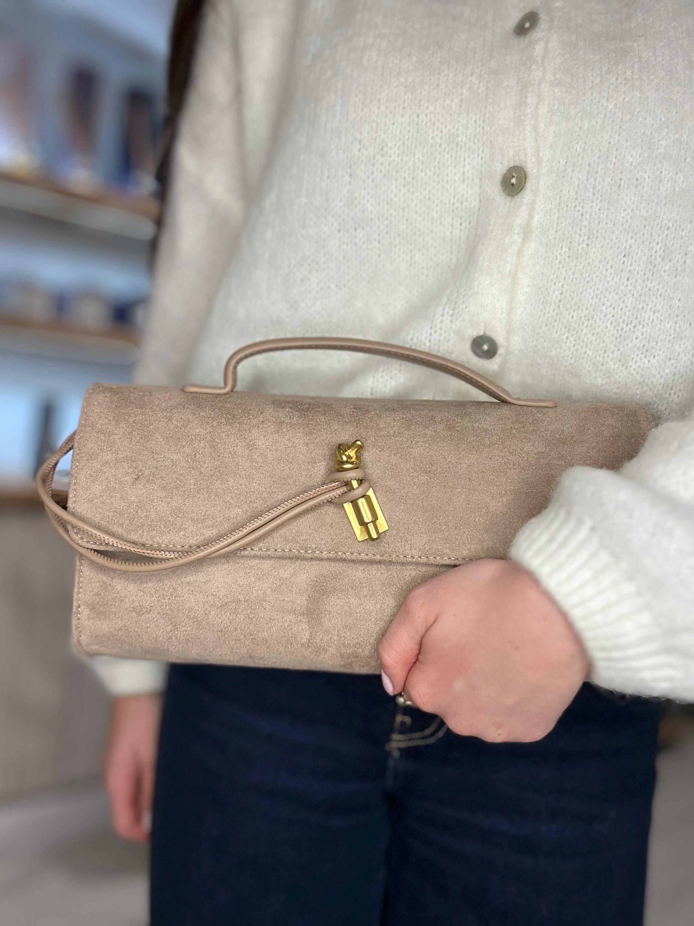 Knotted Catch Suedette Bag