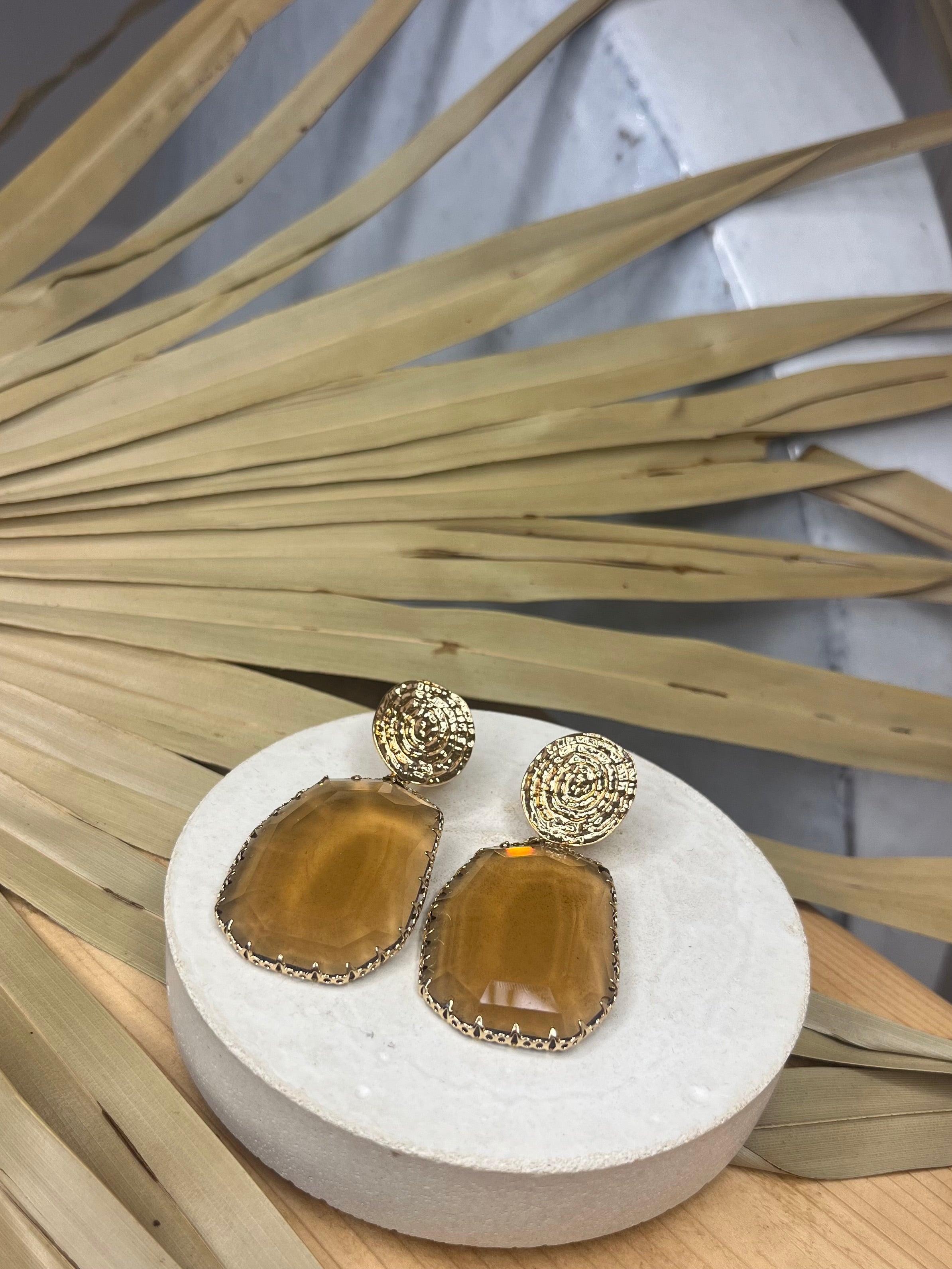 Swirl Stone Earrings