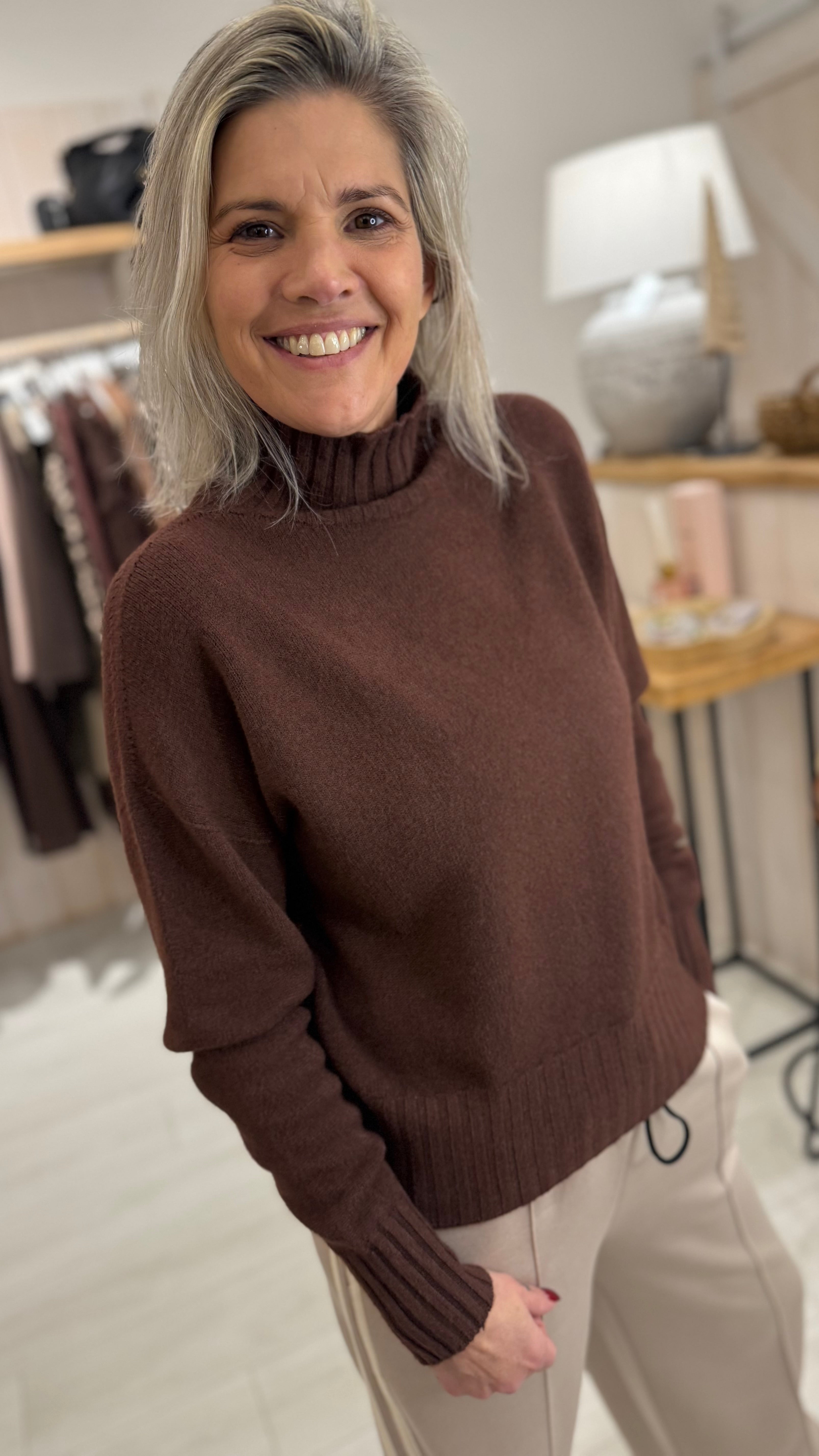 Luxe Arabella Roll Neck Knit