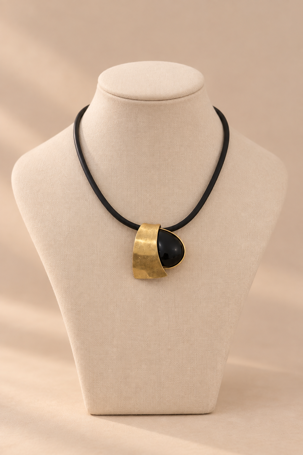 Black/ Gold Pendant Necklace