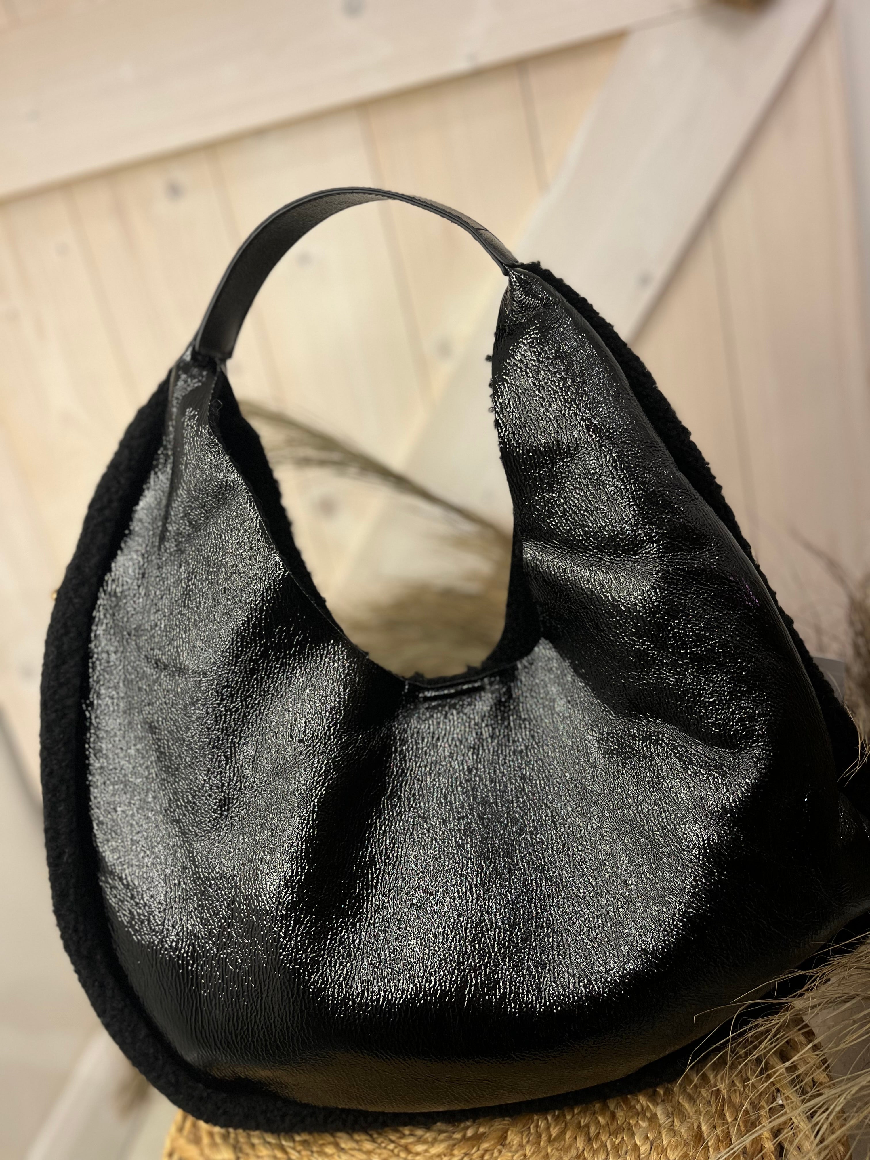 Sherpa Lined Slouch Bag