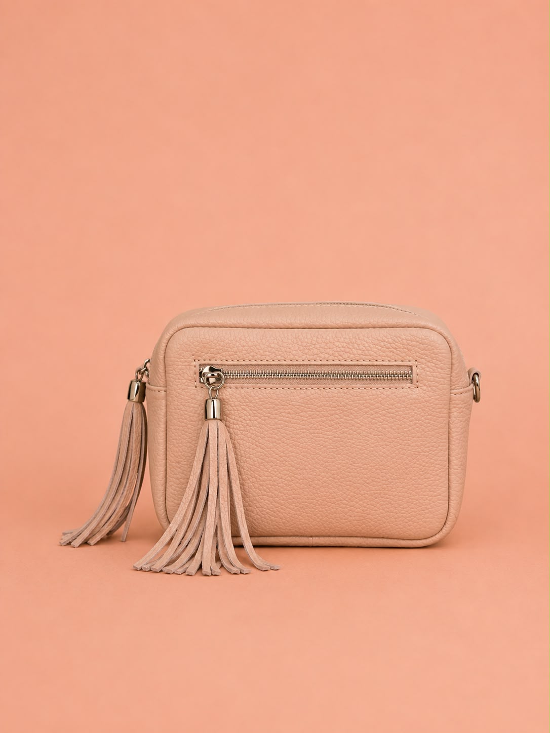 Leather Zip Front Camera Bag