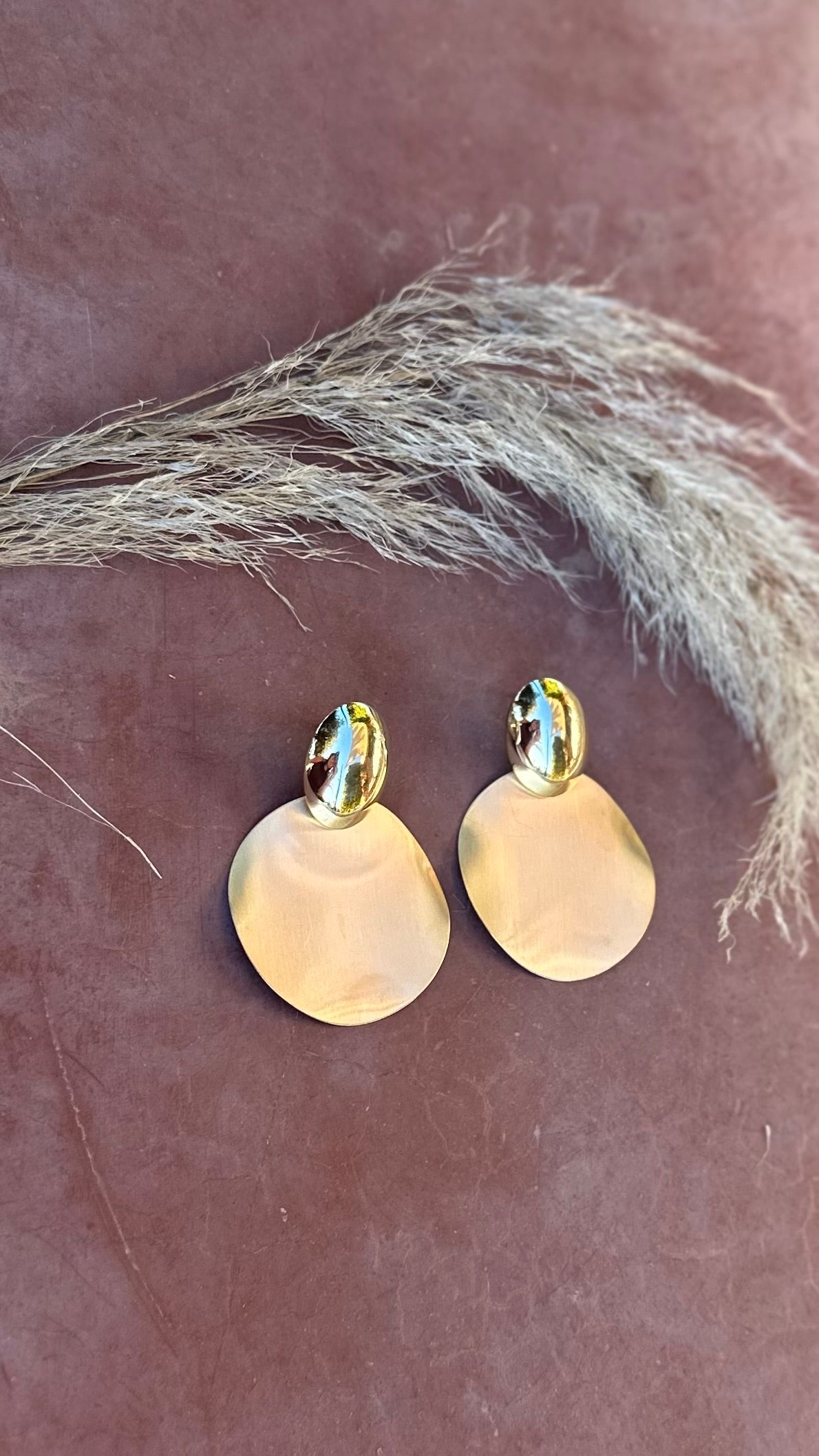 Latifa Gold Disc Earrings