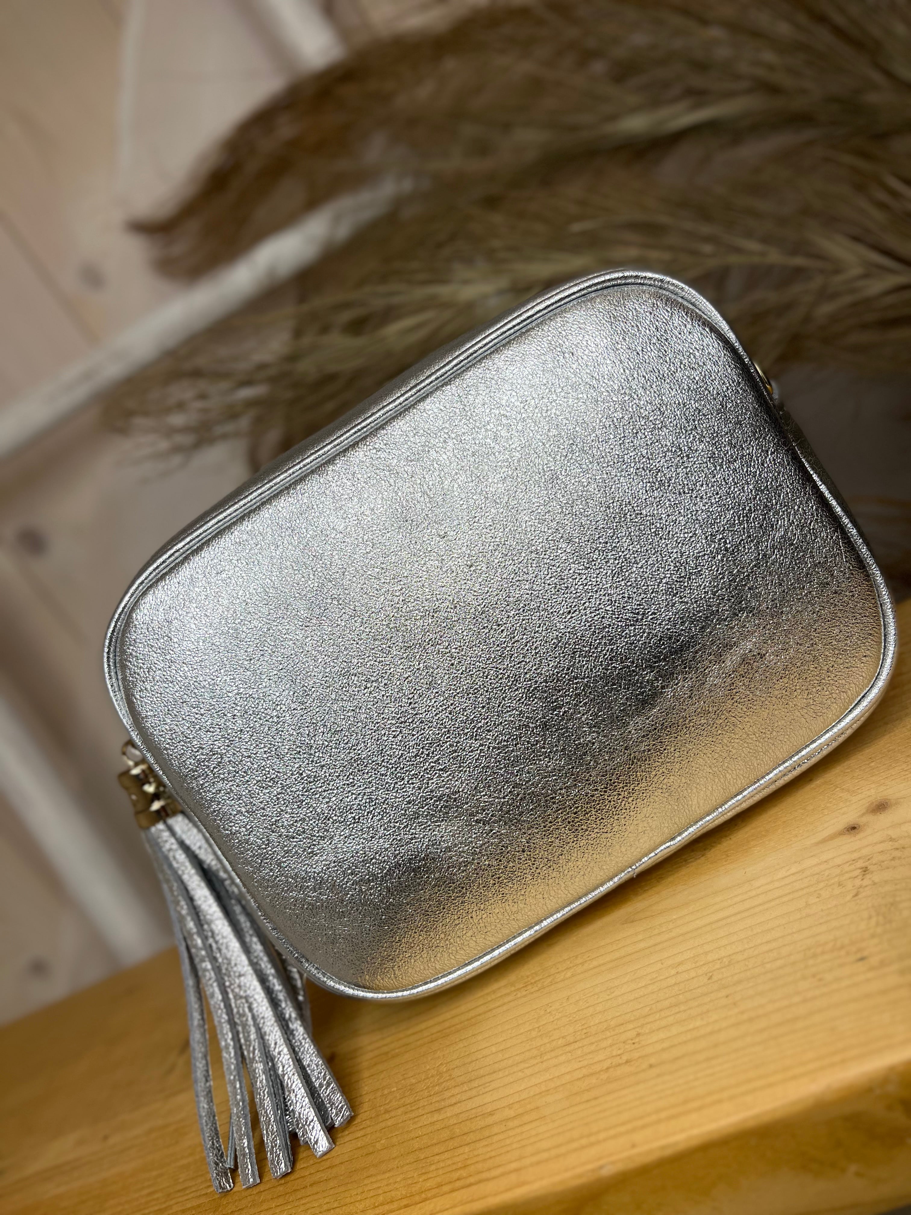 Metallic Leather Camera Bag