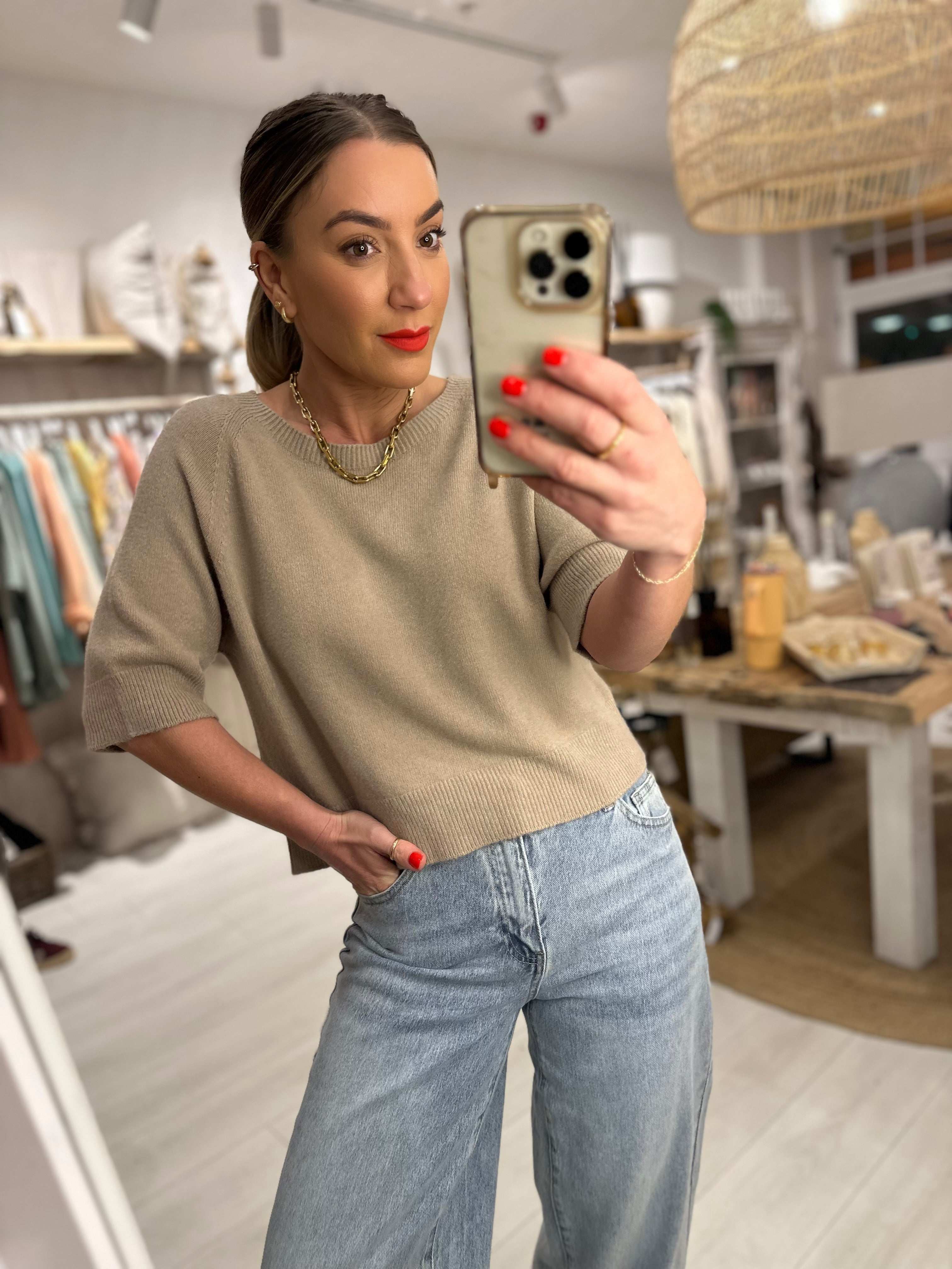 Luxe Round Neck Boxy Knit