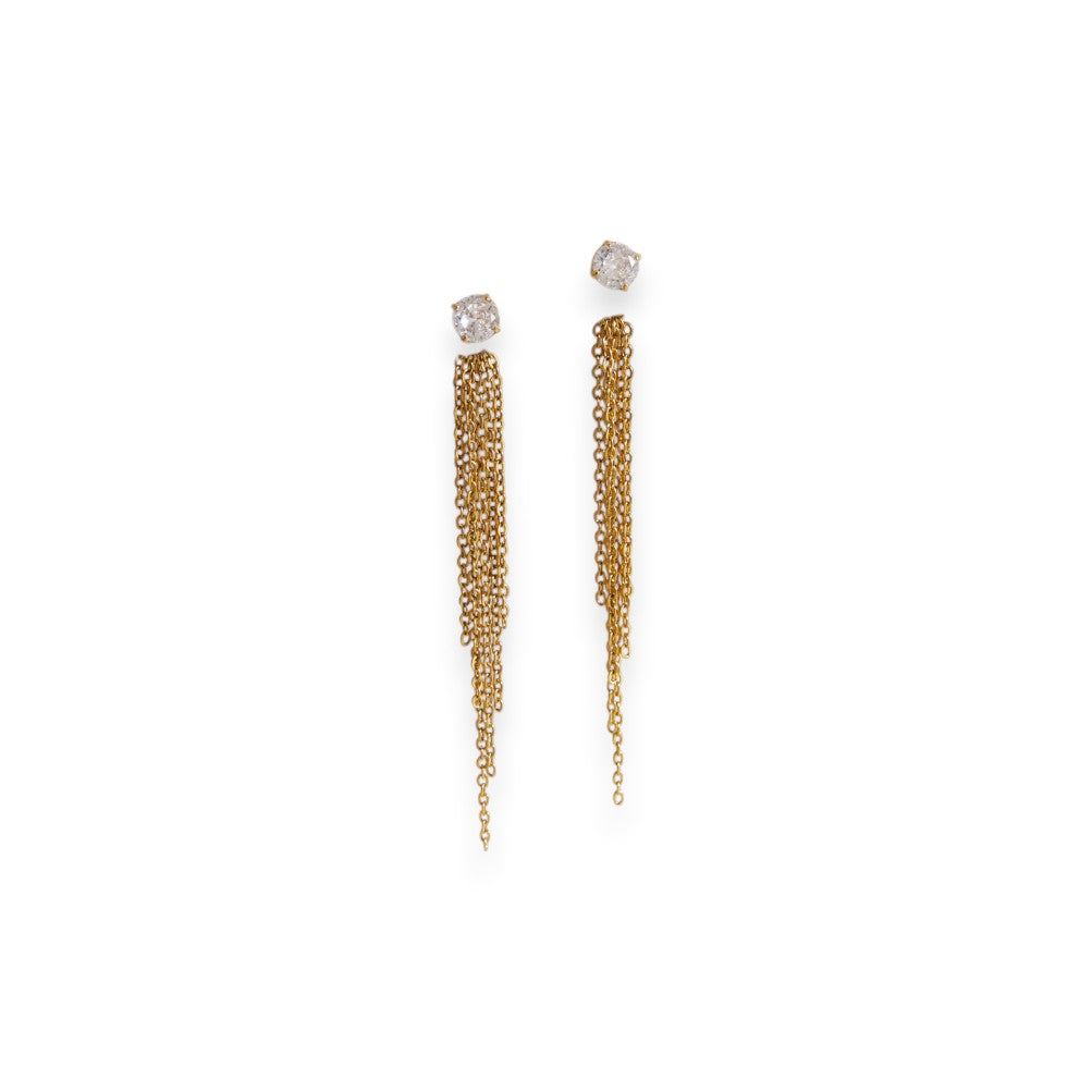 Tassel Chain Front and Back Earring