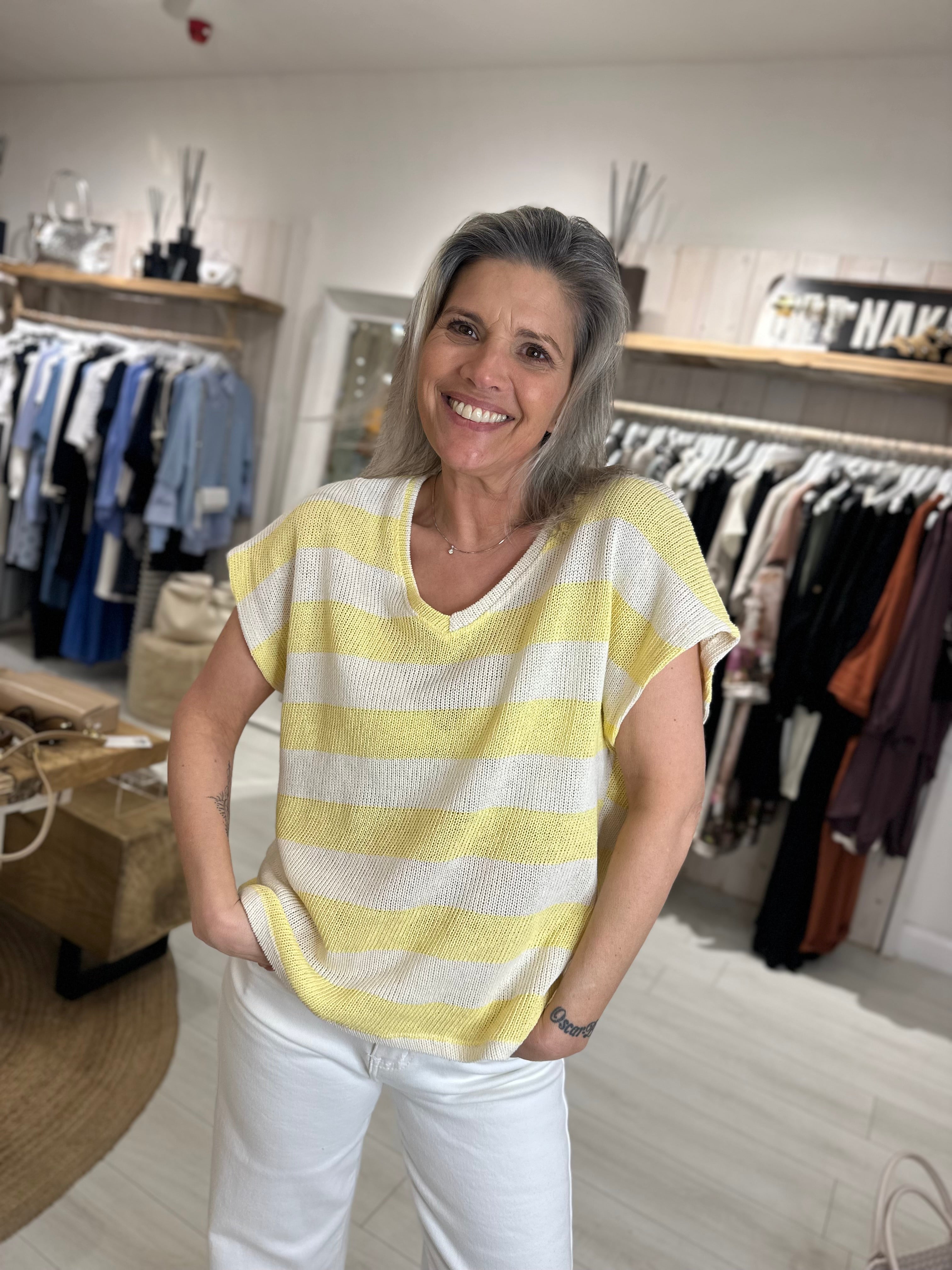 Frances Stripe Fine Knit
