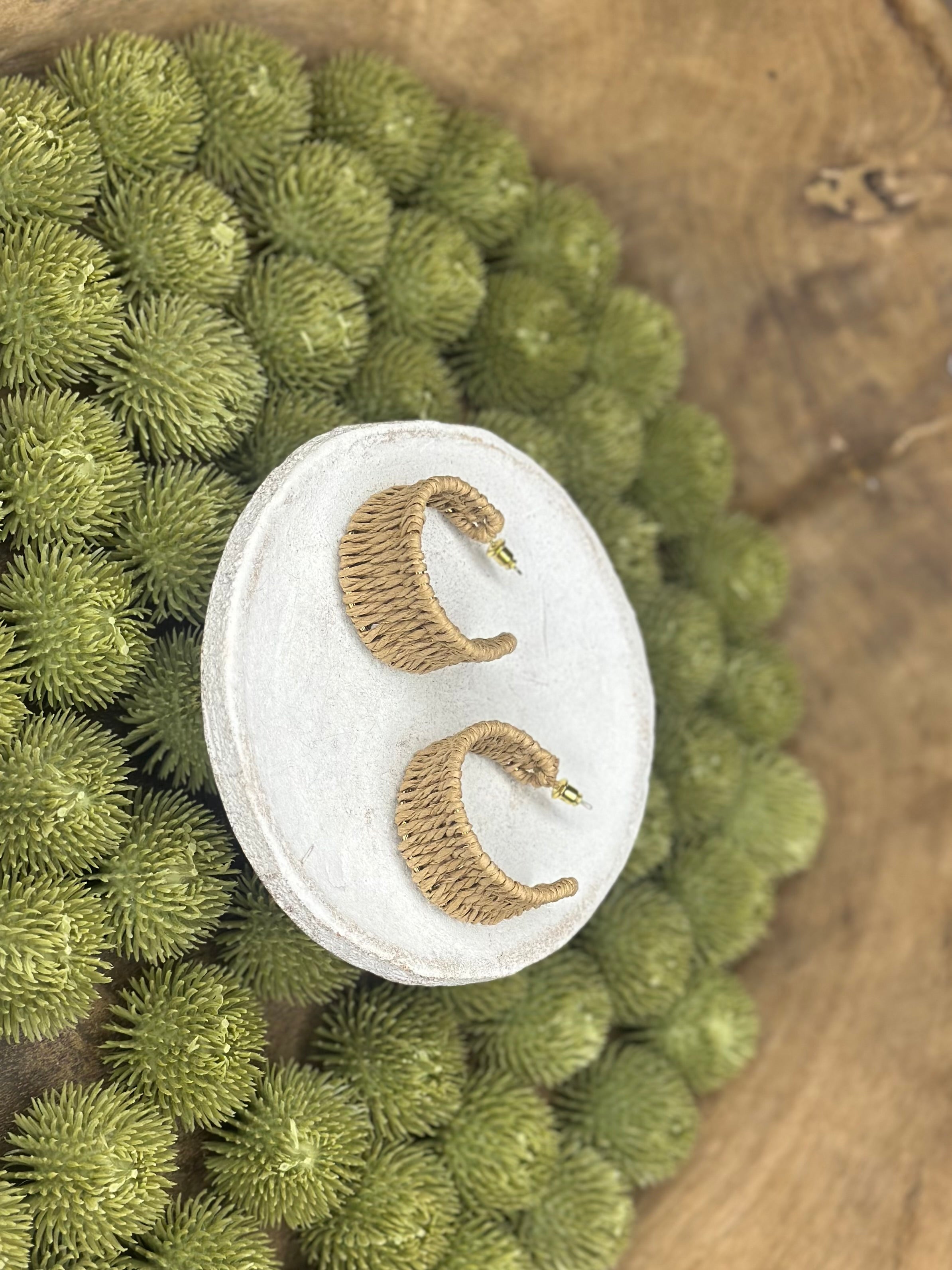 Stella Woven Hoop Earrings