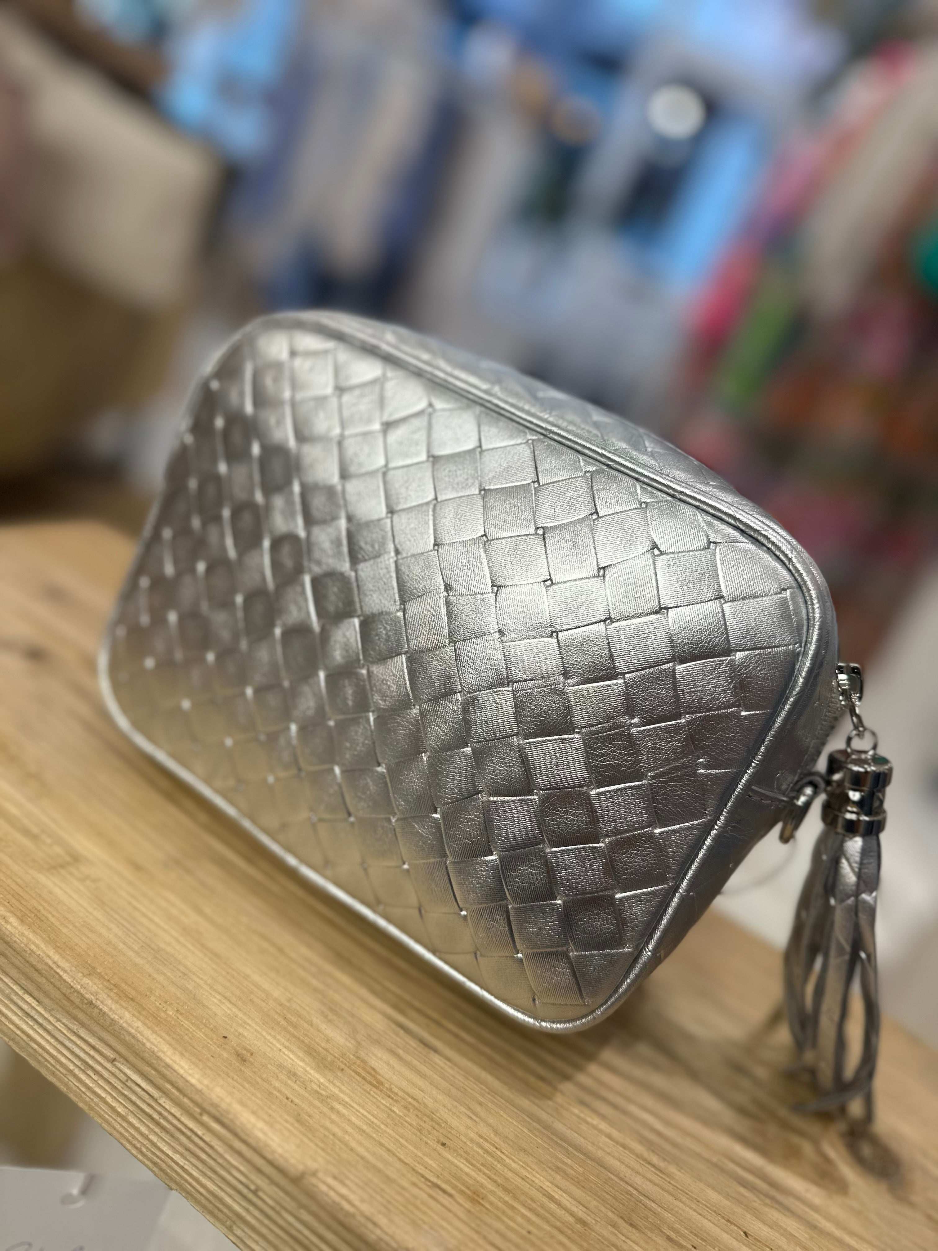 Leather Woven Camera Bag