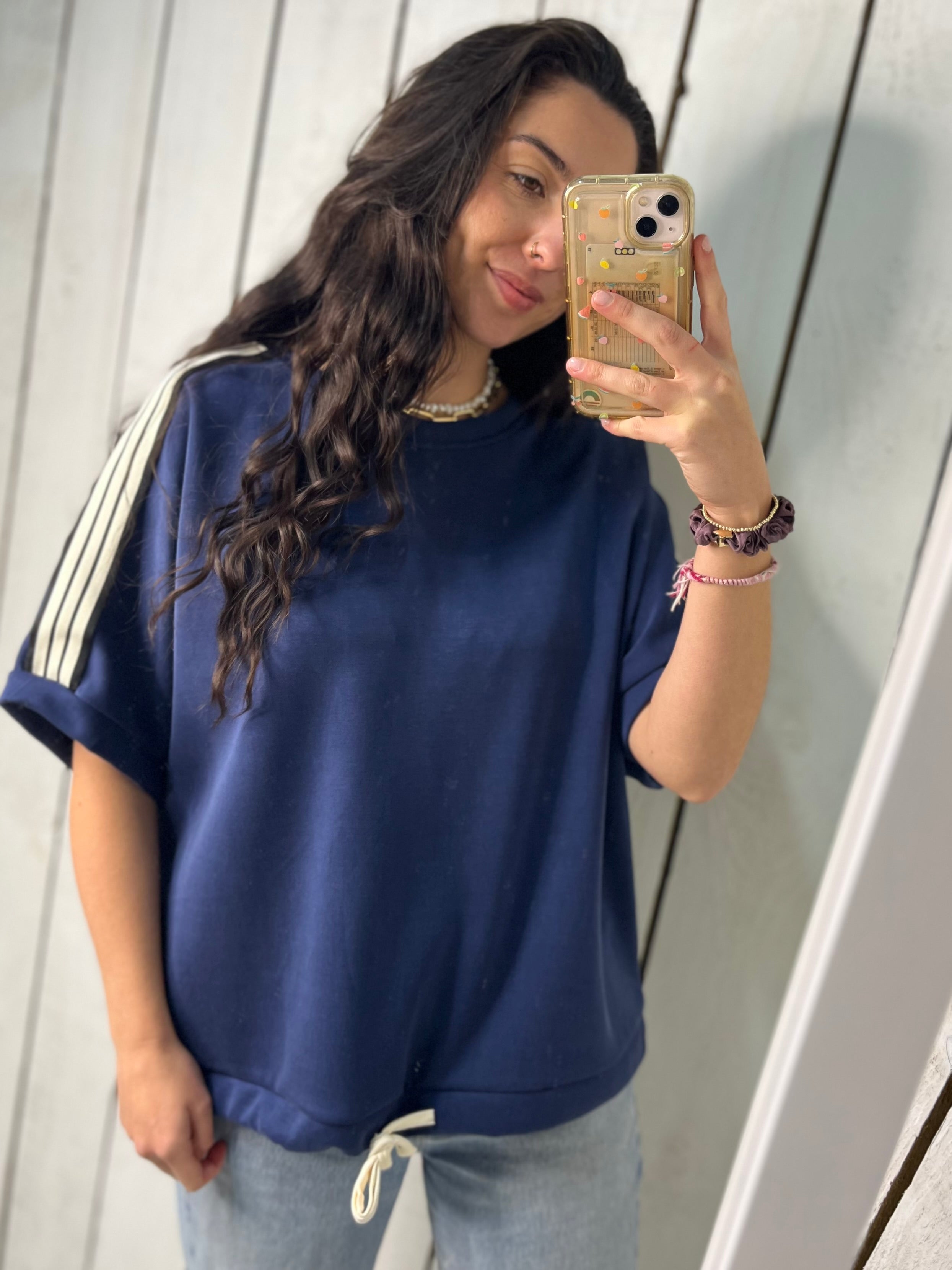 Hazel Side Stripe Top