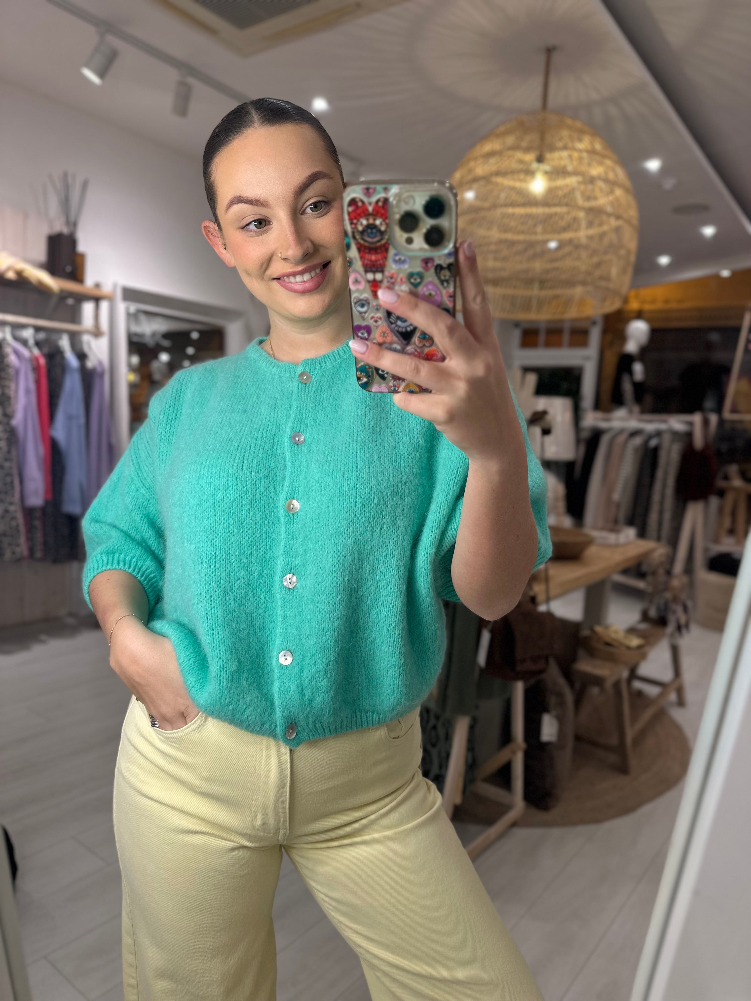 Maddie Mohair Short Sleeved Cardigan