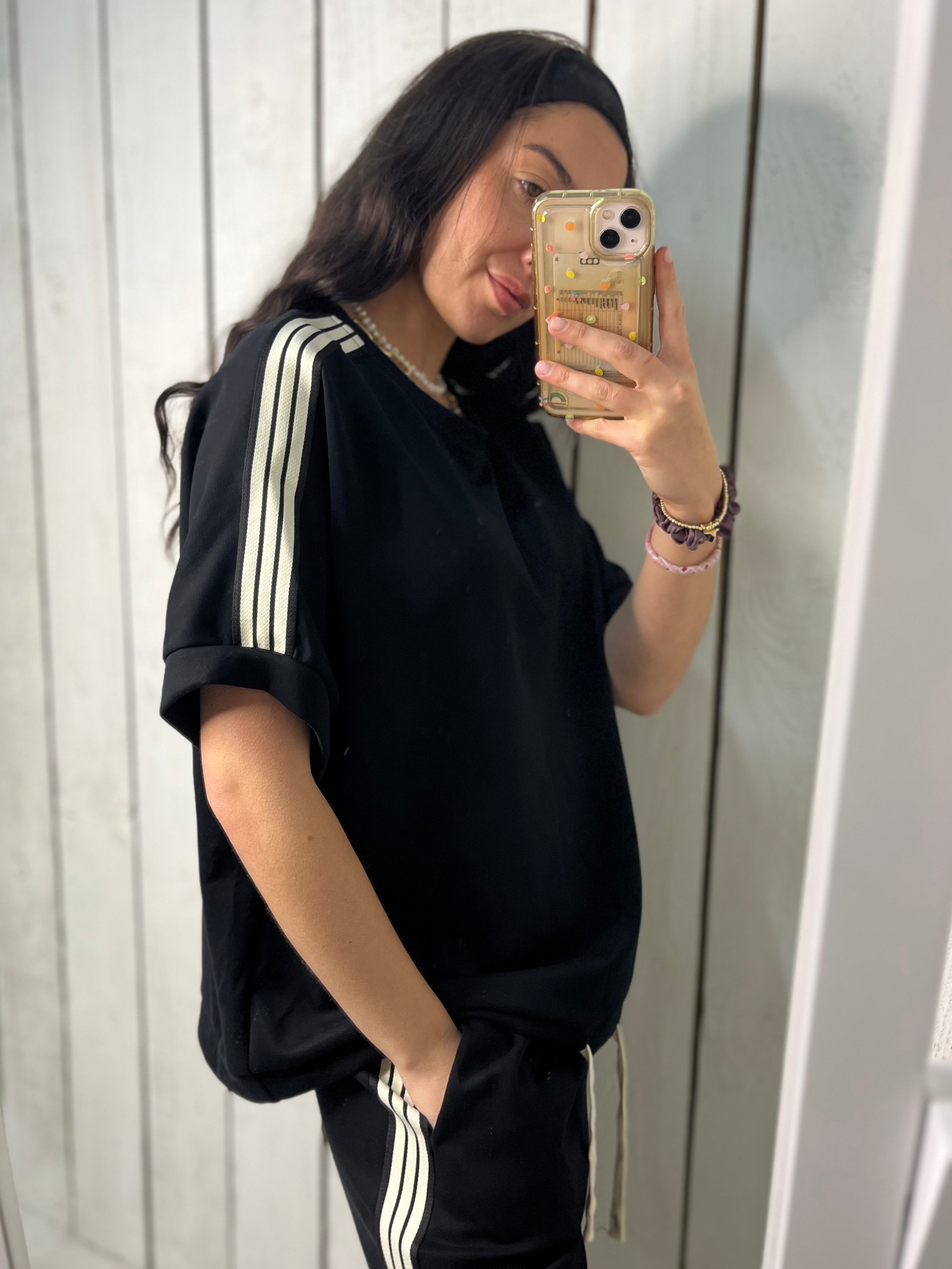 Hazel Side Stripe Top