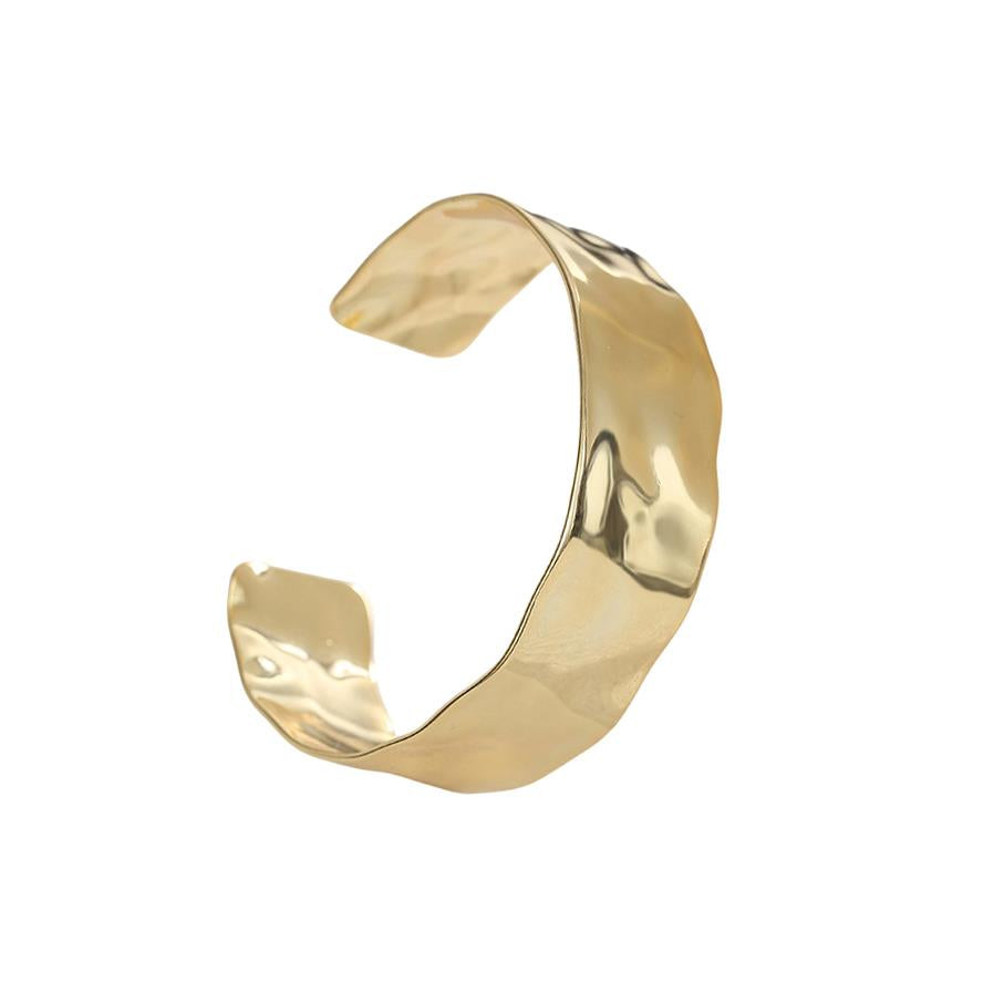 Mishape bangle in polished gold
