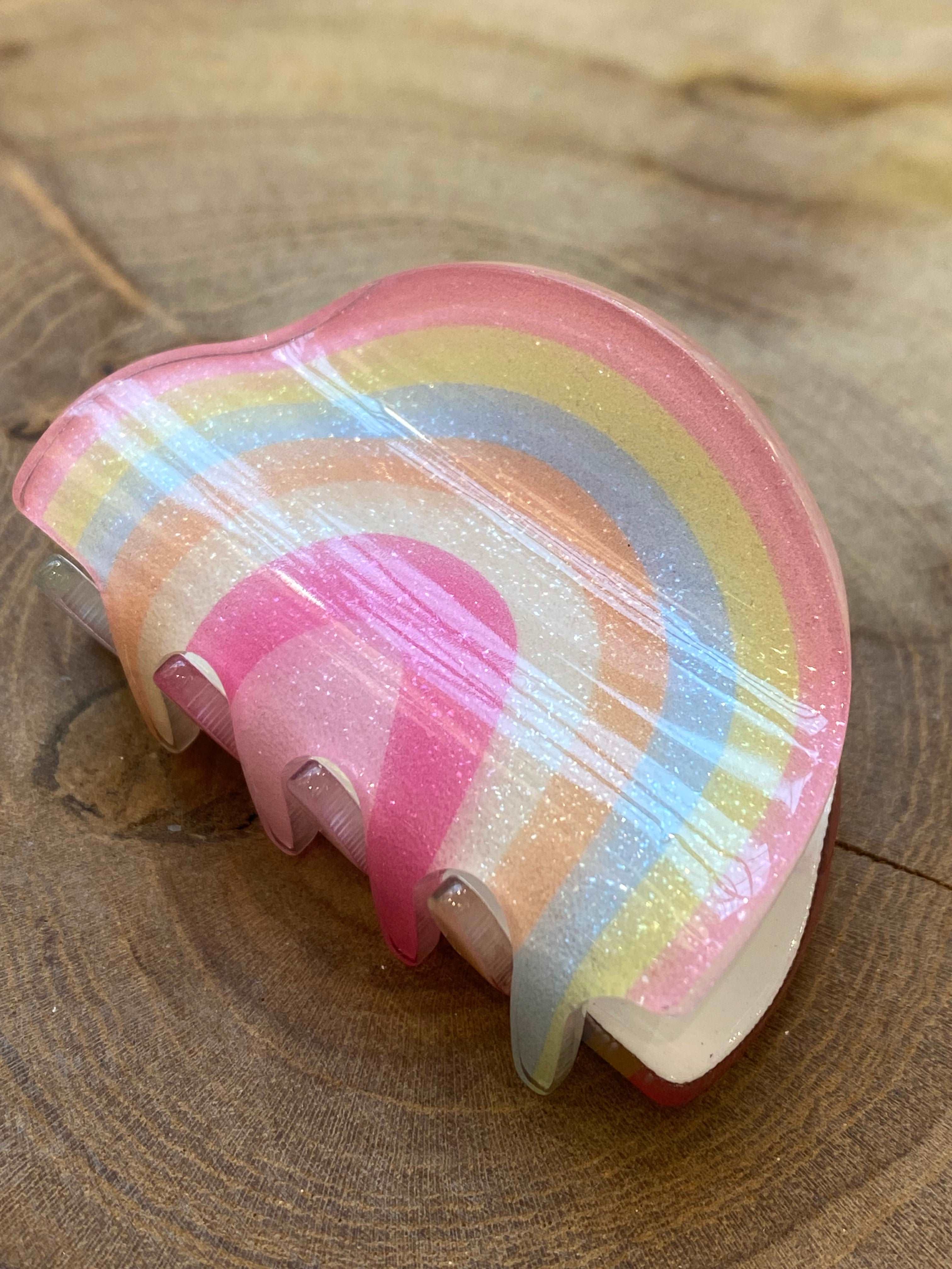 Rainbow claw clip
