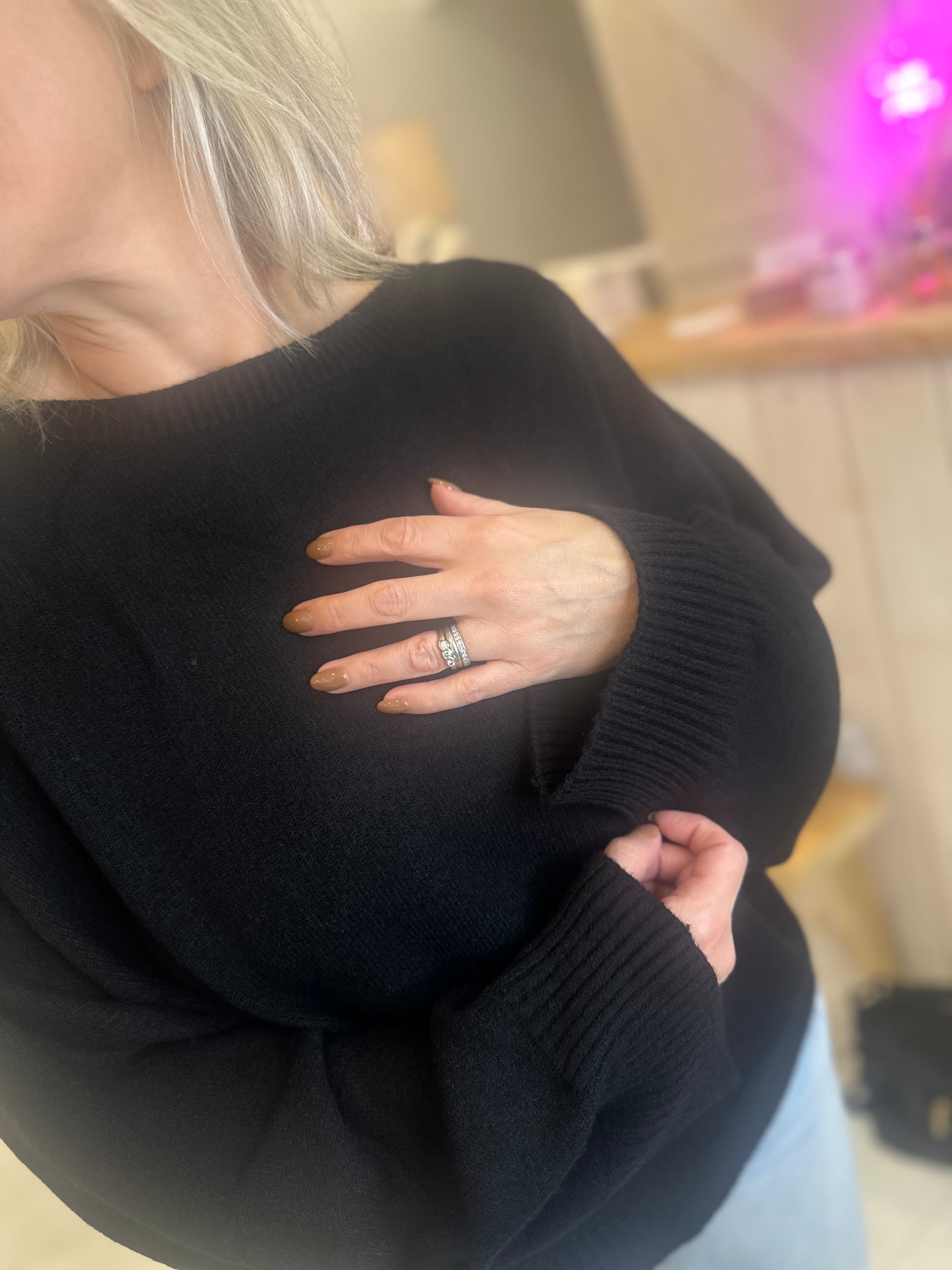 Luxe Karine Round Neck Heavy Knit