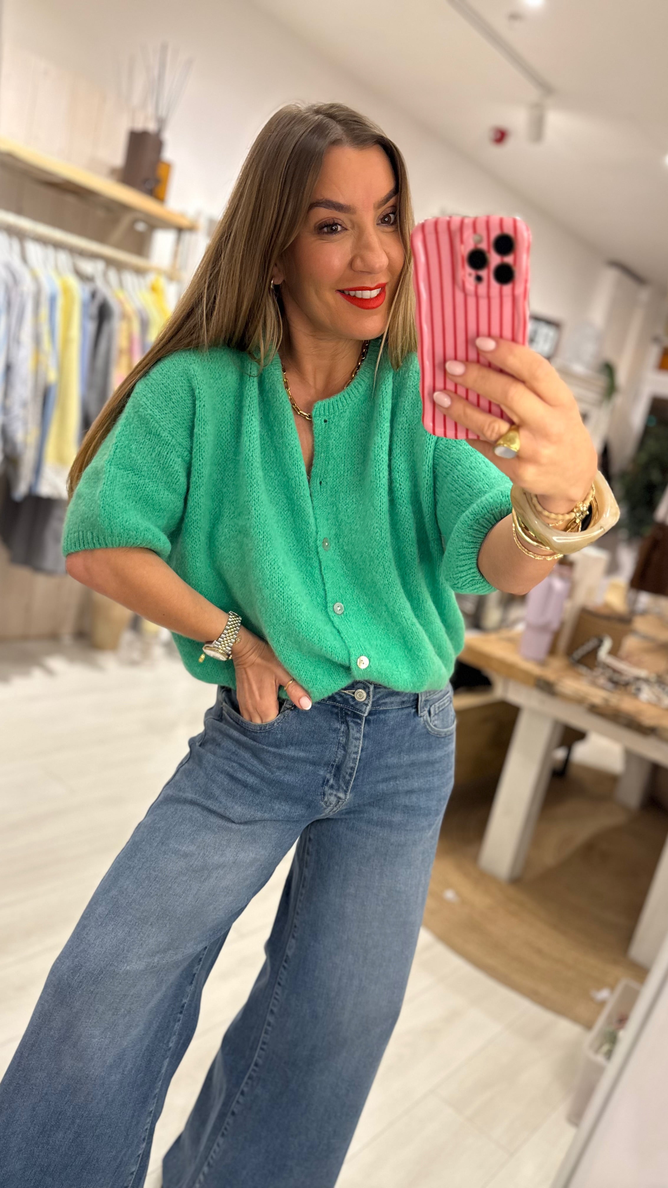 Maddie Mohair Short Sleeved Cardigan