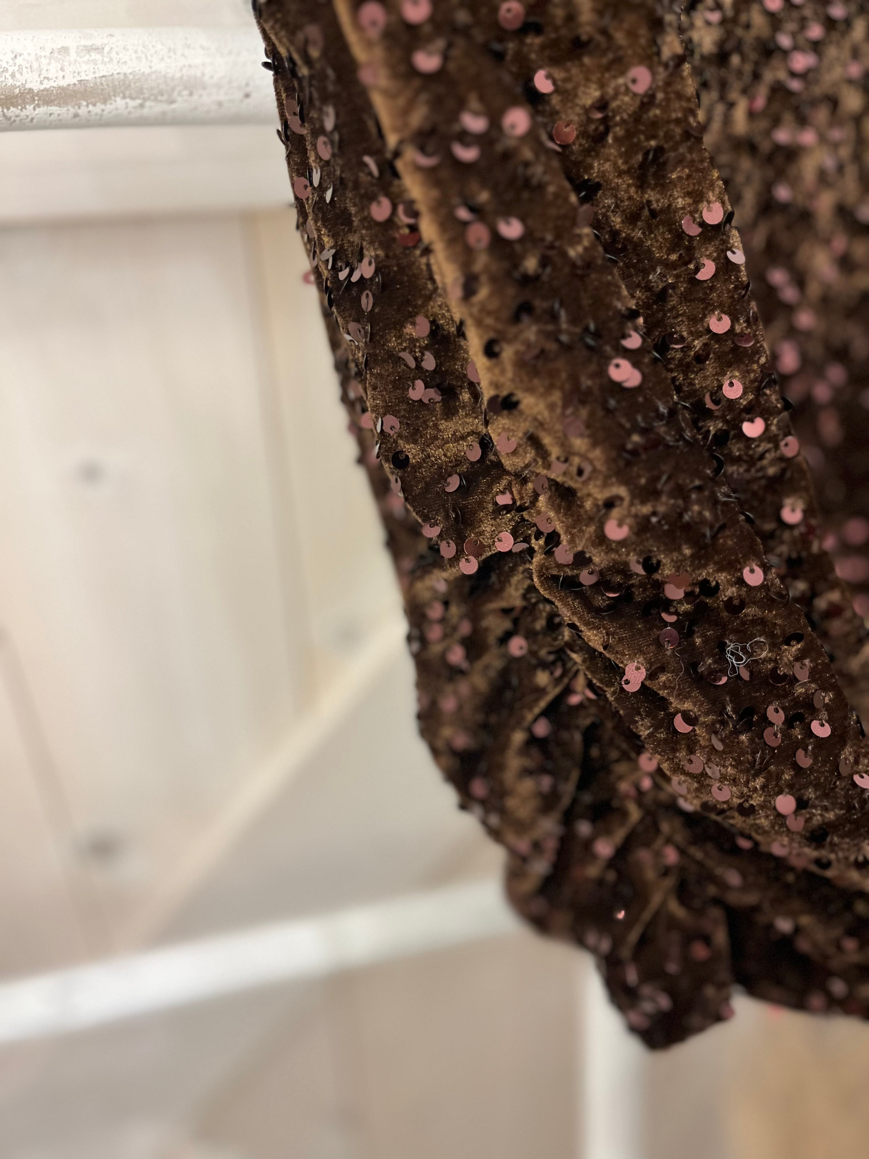 Martha Sequin Ruched Dress
