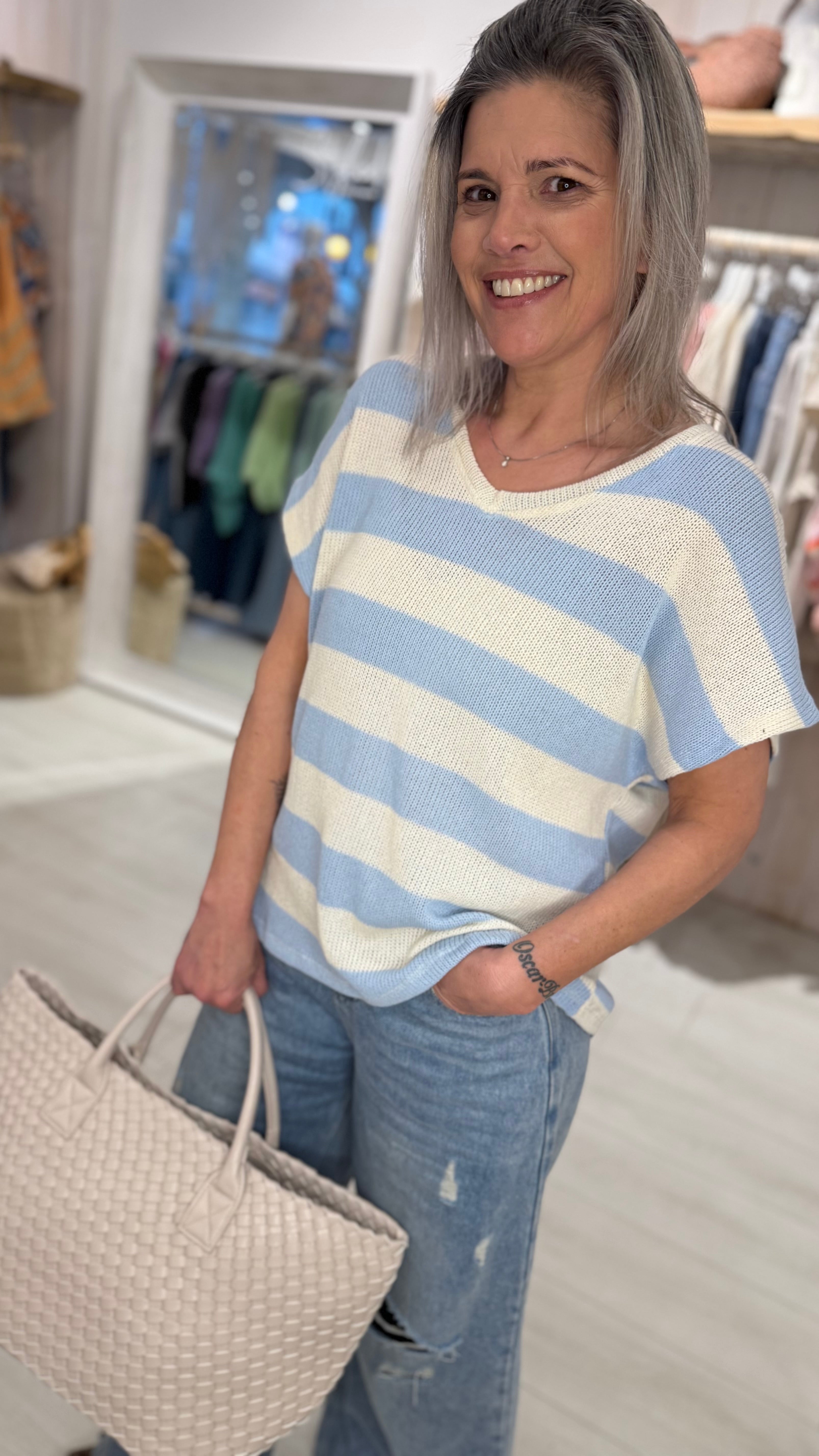 Frances Stripe Fine Knit