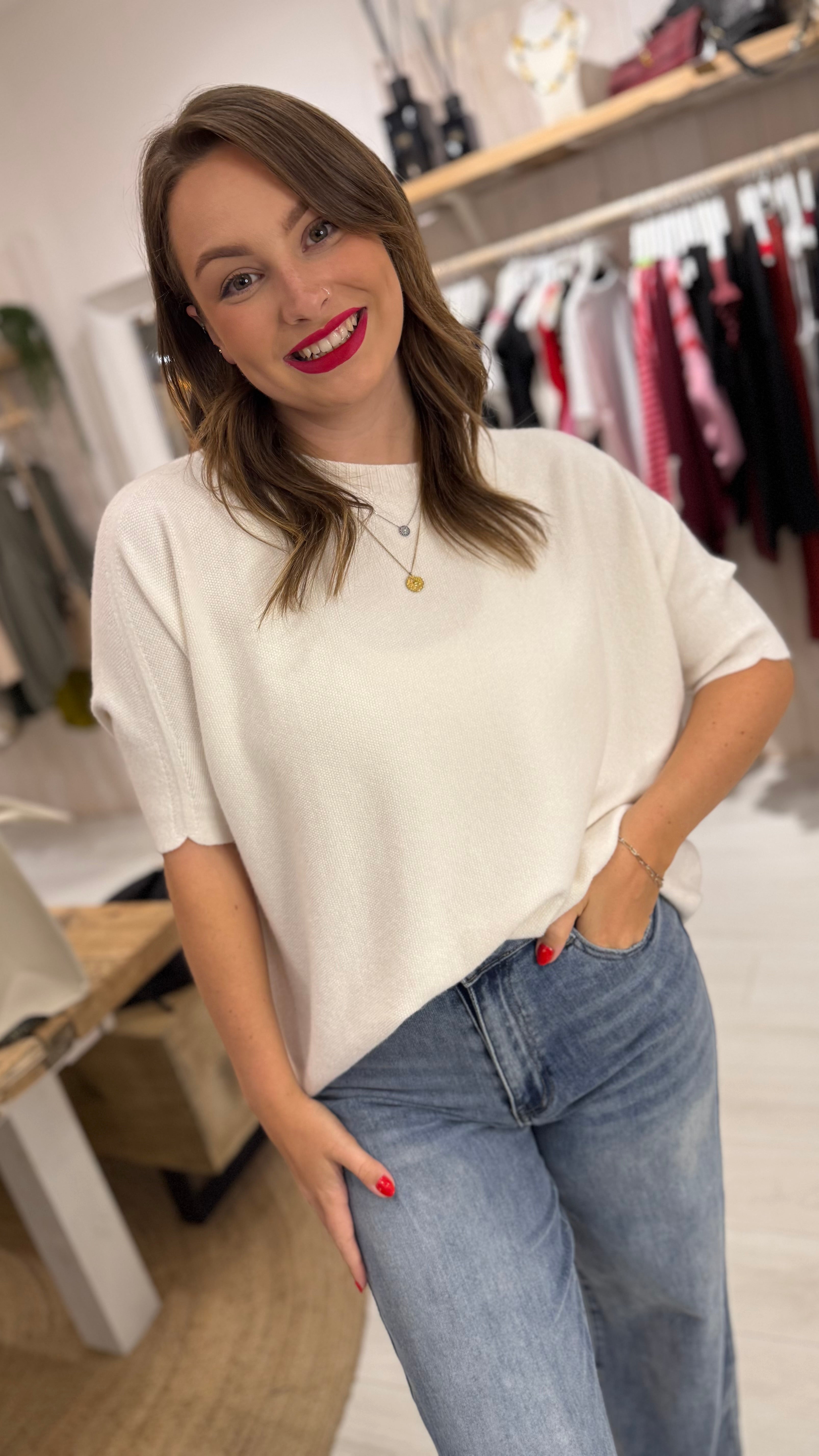 Luxe Adrianna 3/4 Sleeve Knit