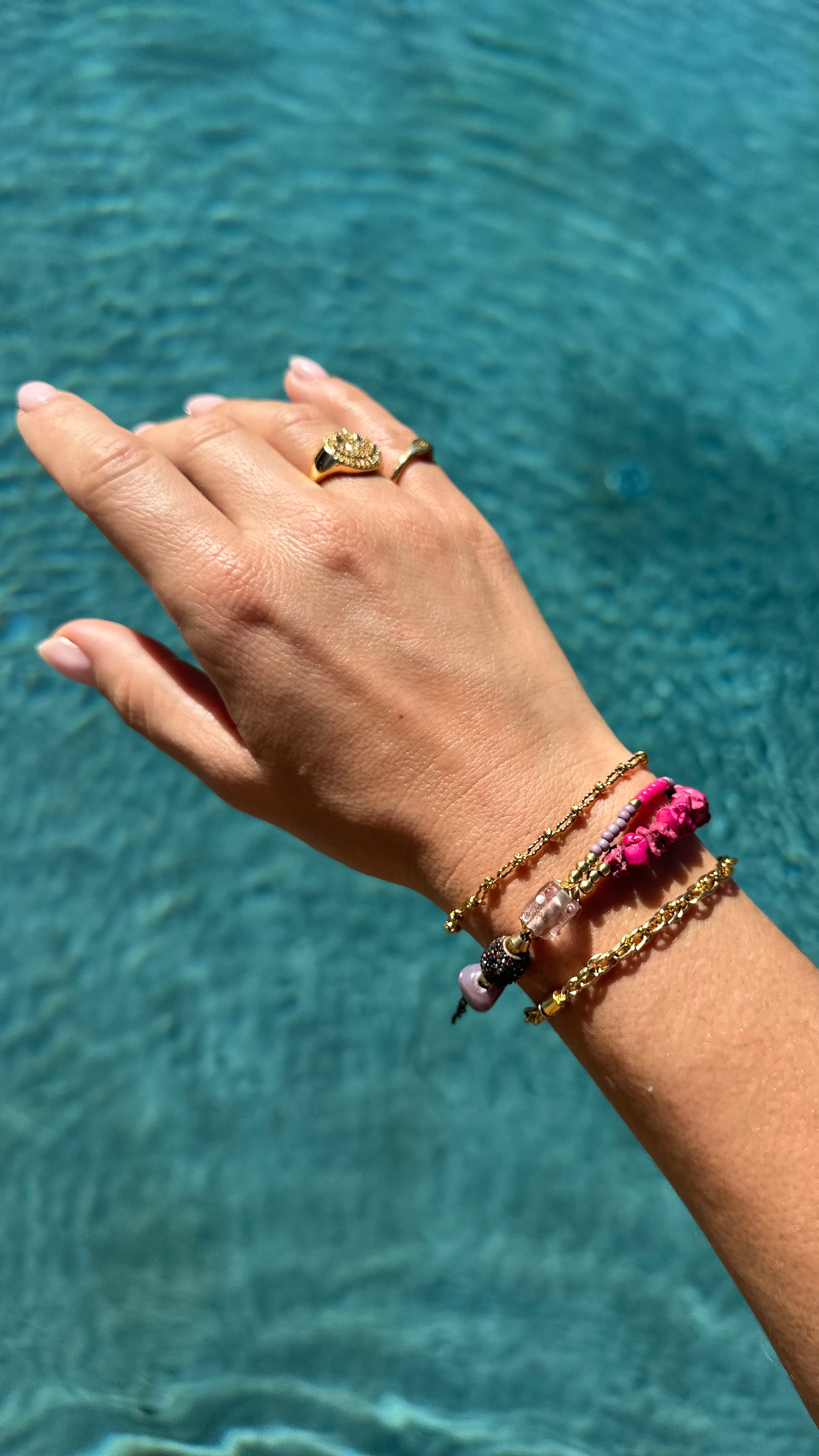 Cerise Beaded Bracelet