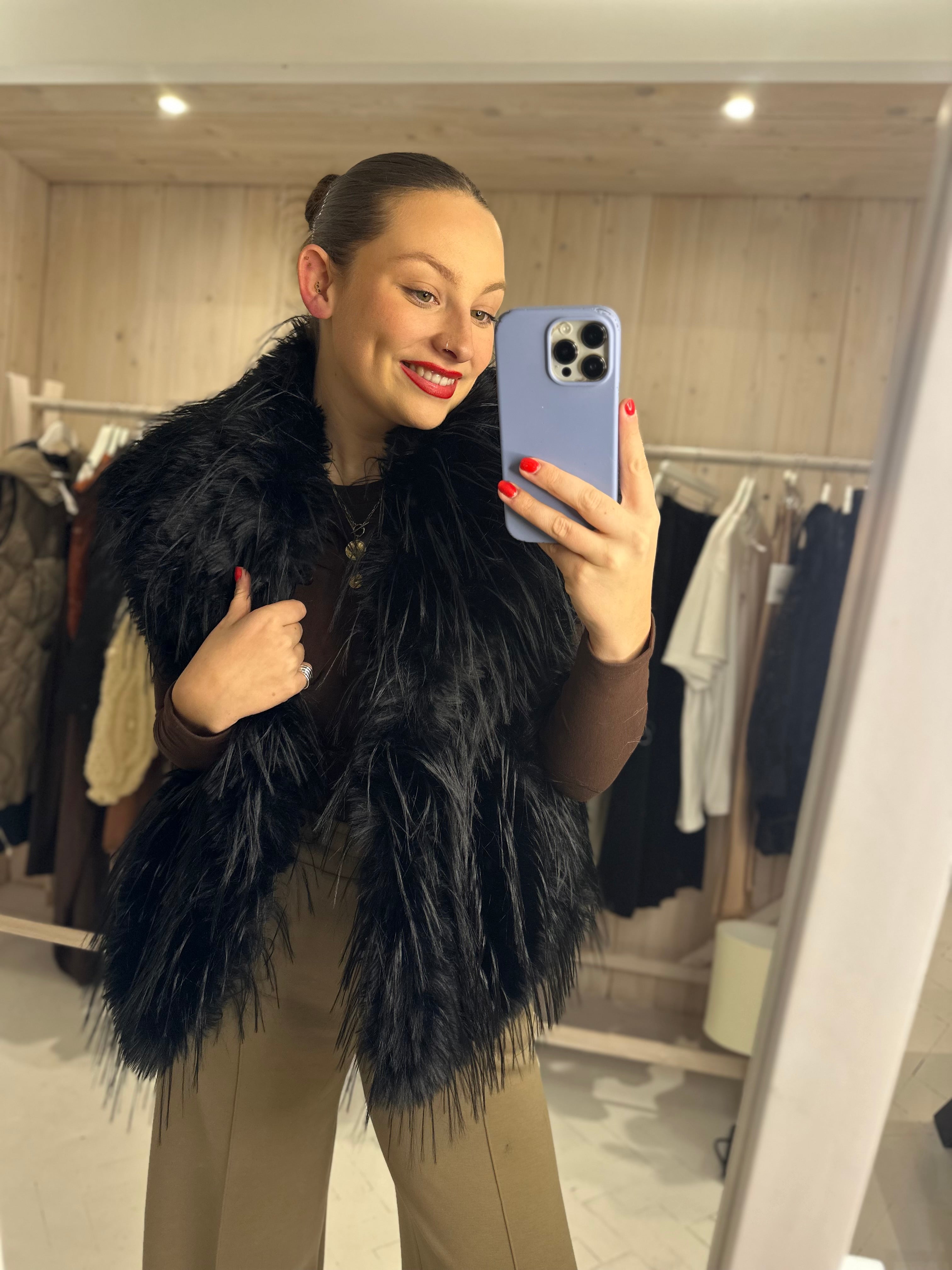 Frankie Faux Fur Boxy Gilet