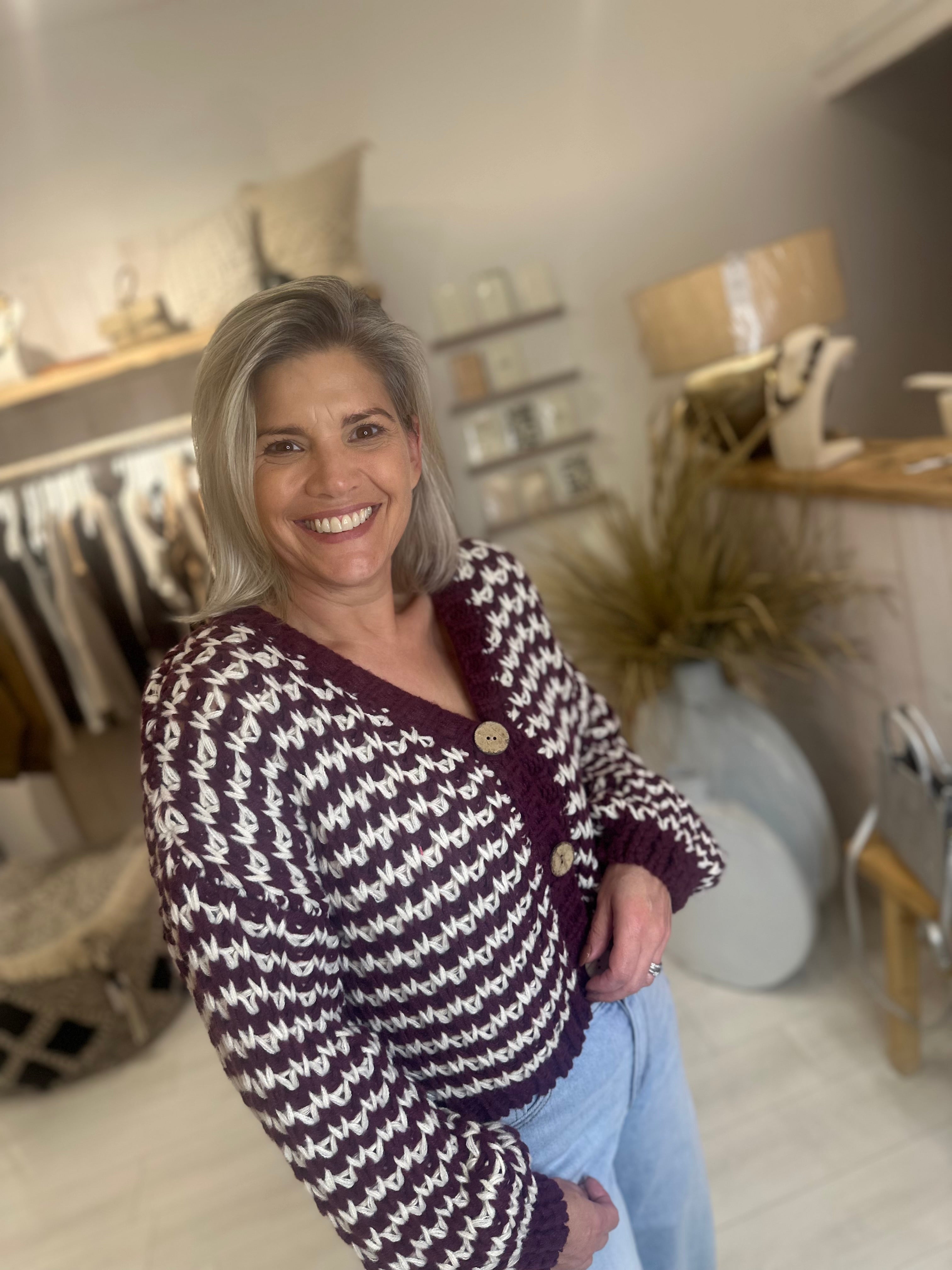 Suzetta Chunky Striped Cardigan