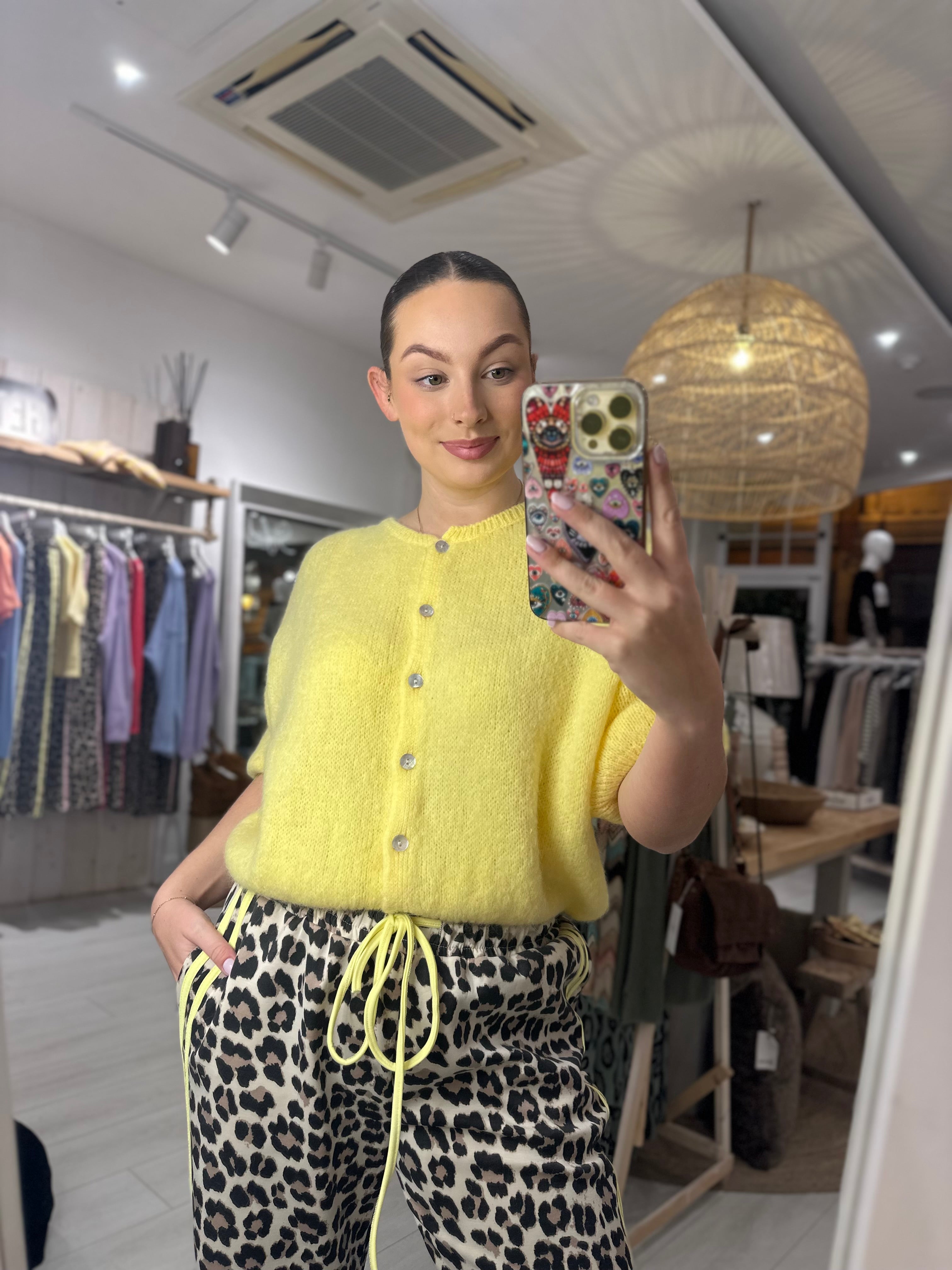 Maddie Mohair Short Sleeved Cardigan