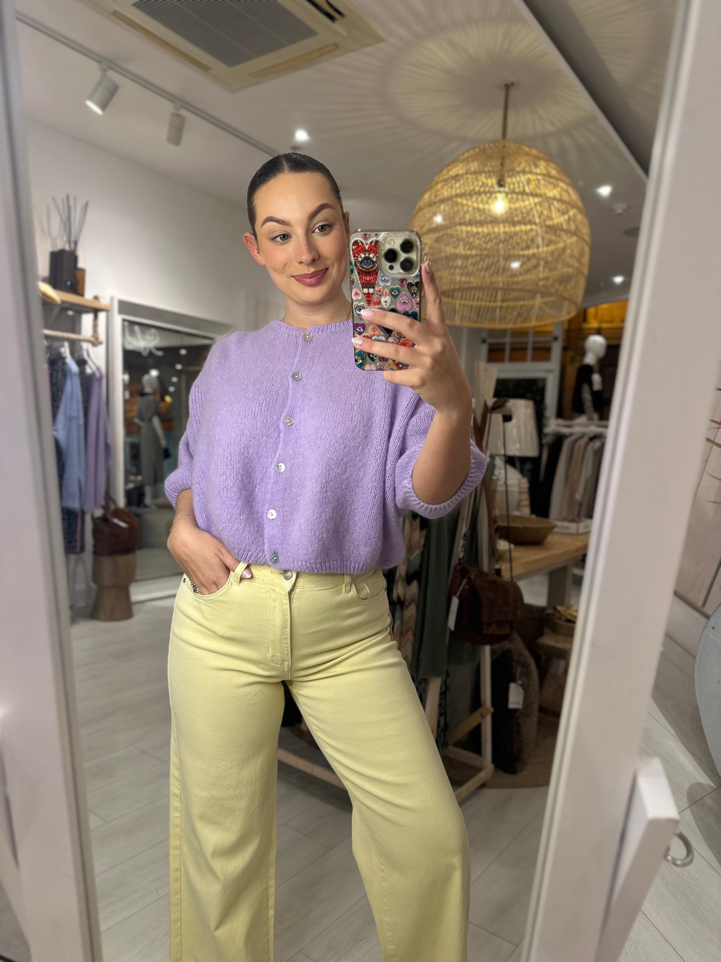 Maddie Mohair Short Sleeved Cardigan