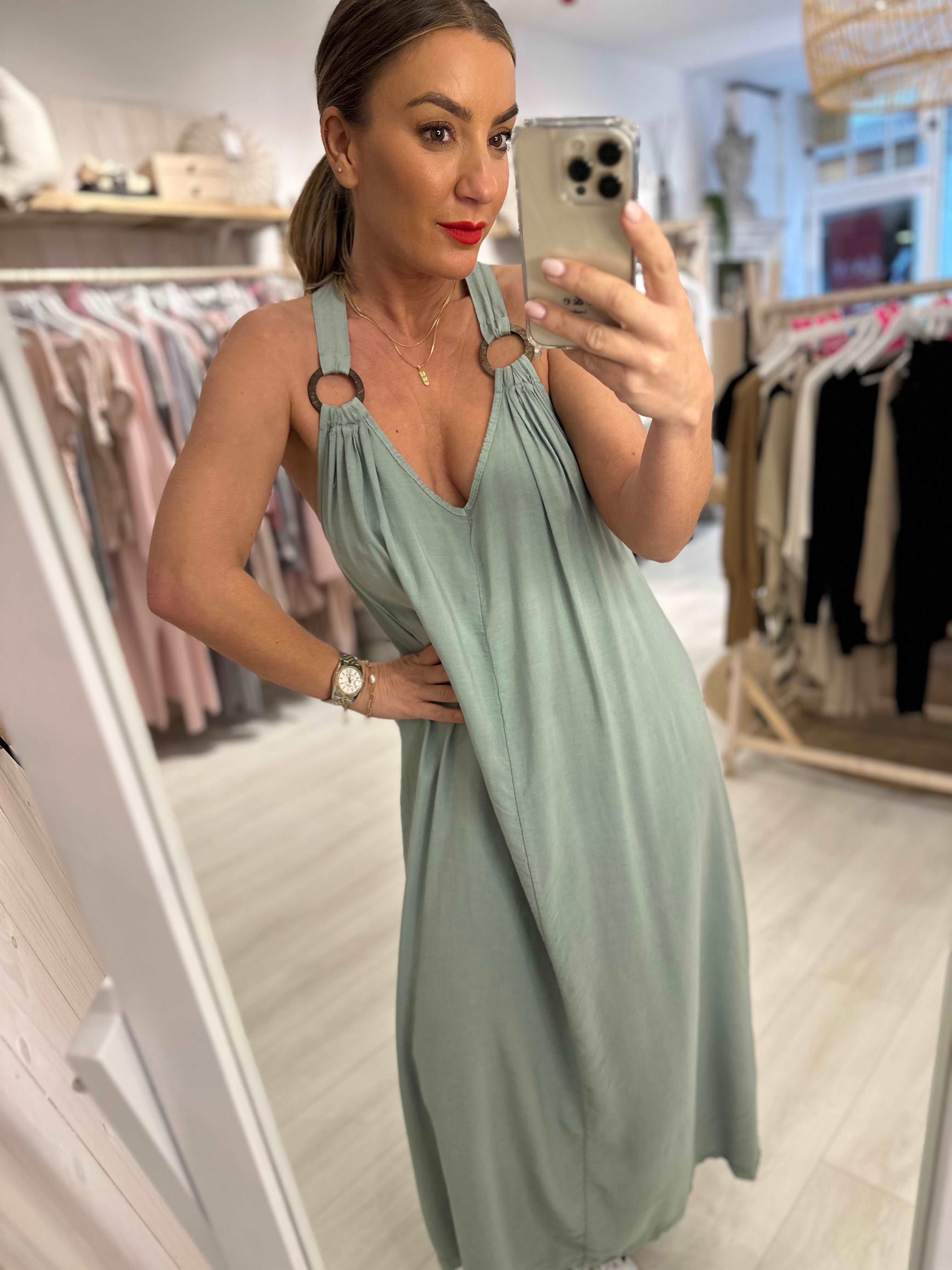 Vina Wooden Detail Dress