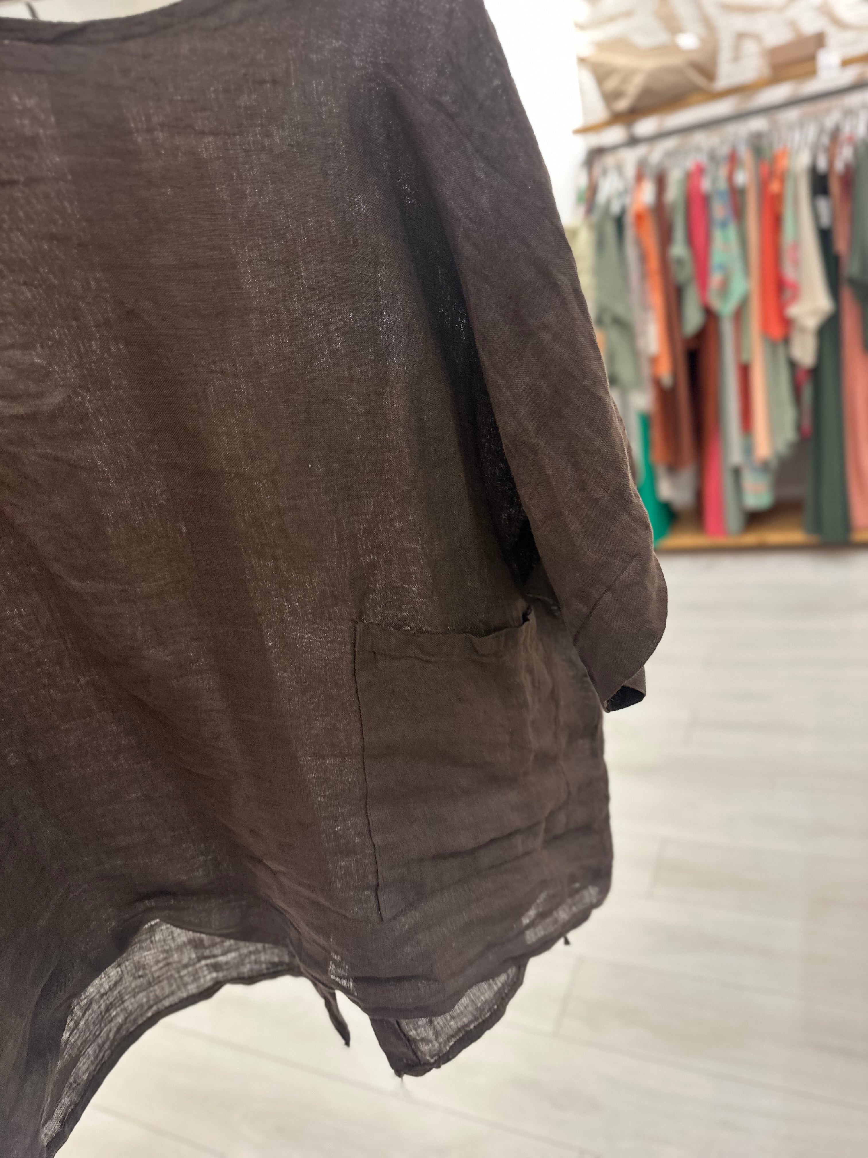 Olive Round Neck Top