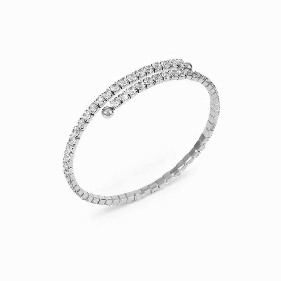 Cubic Zirconia Wraparound Bracelet