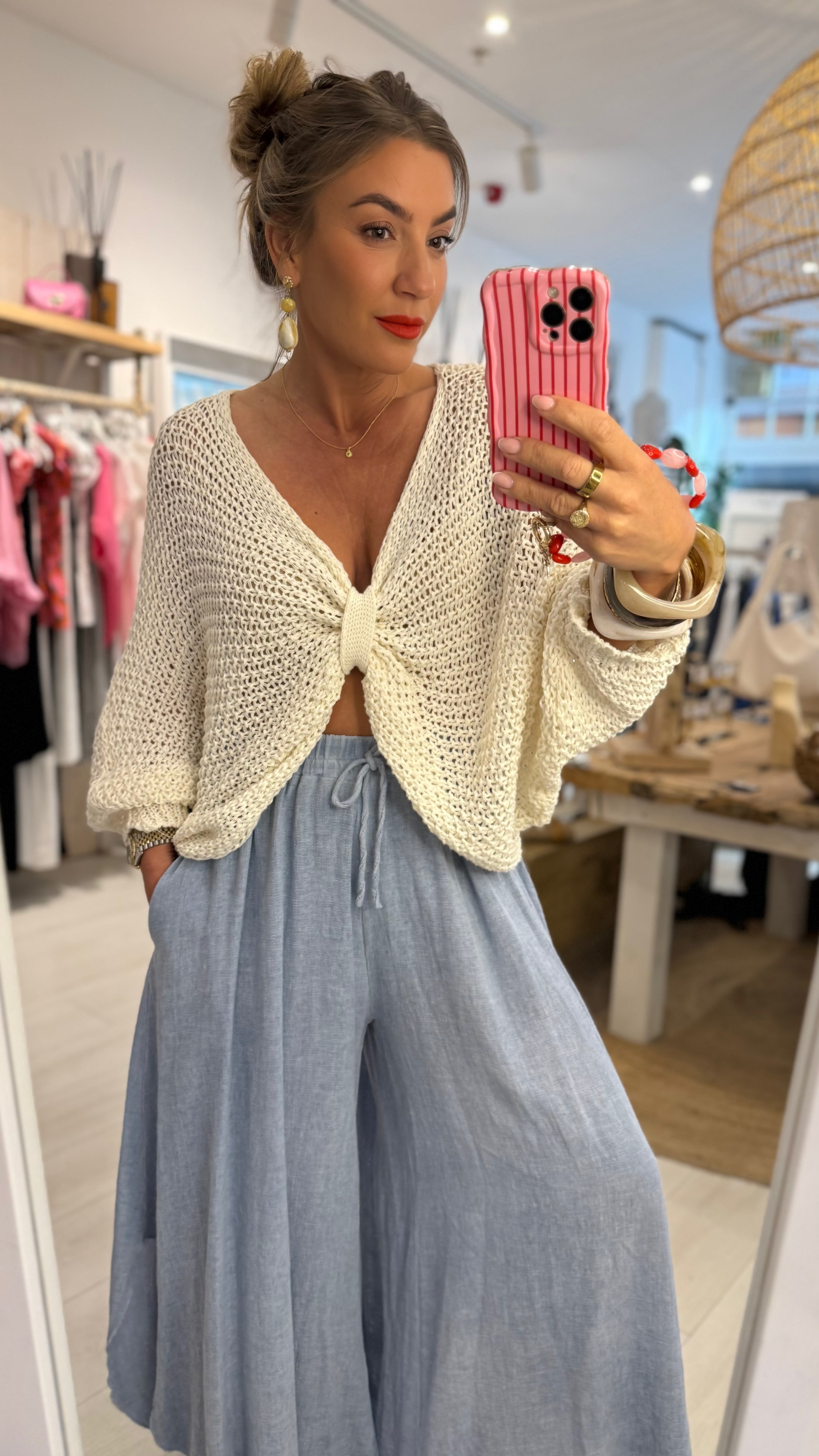 Delilah Knot Front Knit