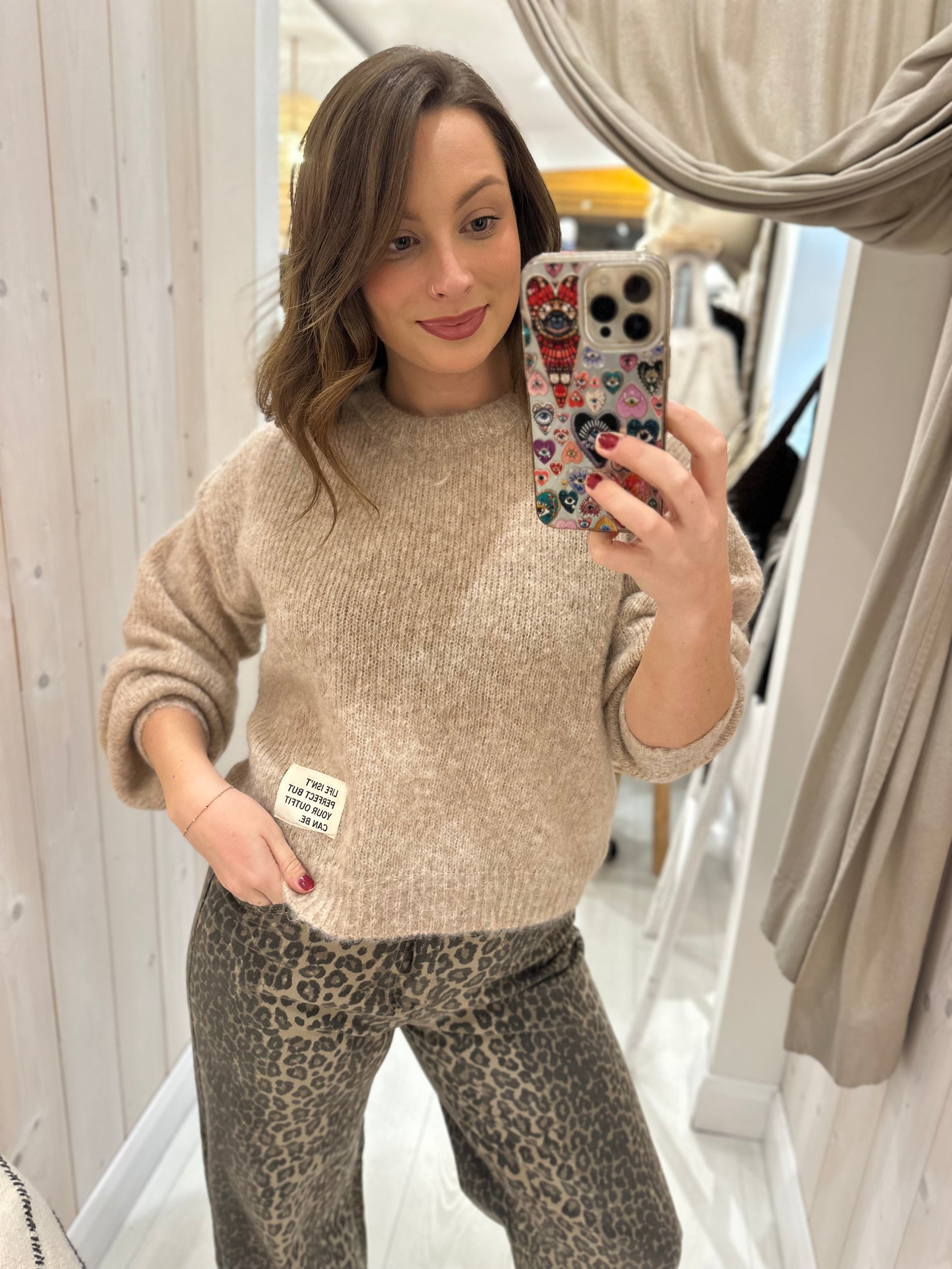 ‘LIFE ISN’T PERFECT’ Knit