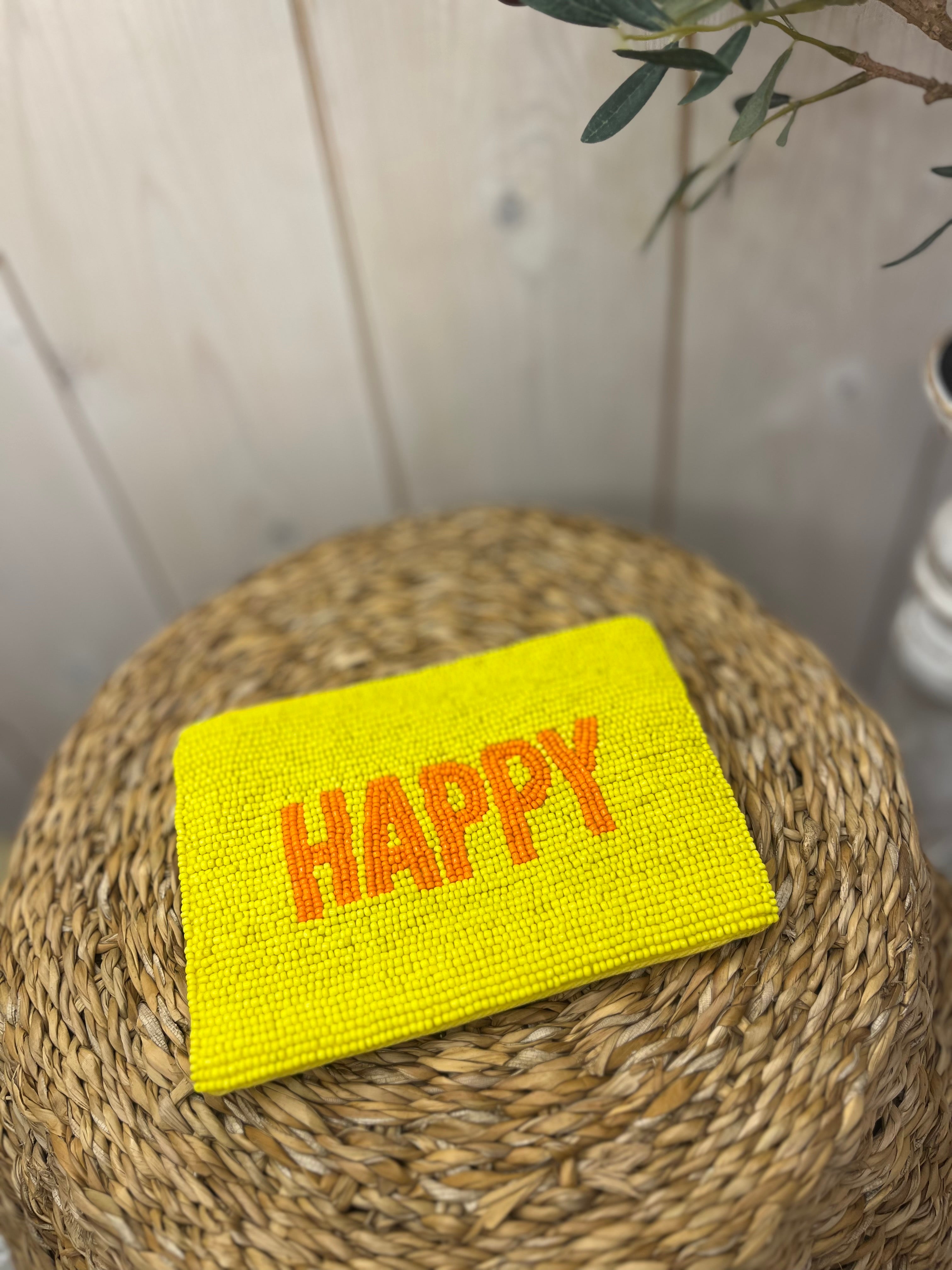 Beaded Wording Purse